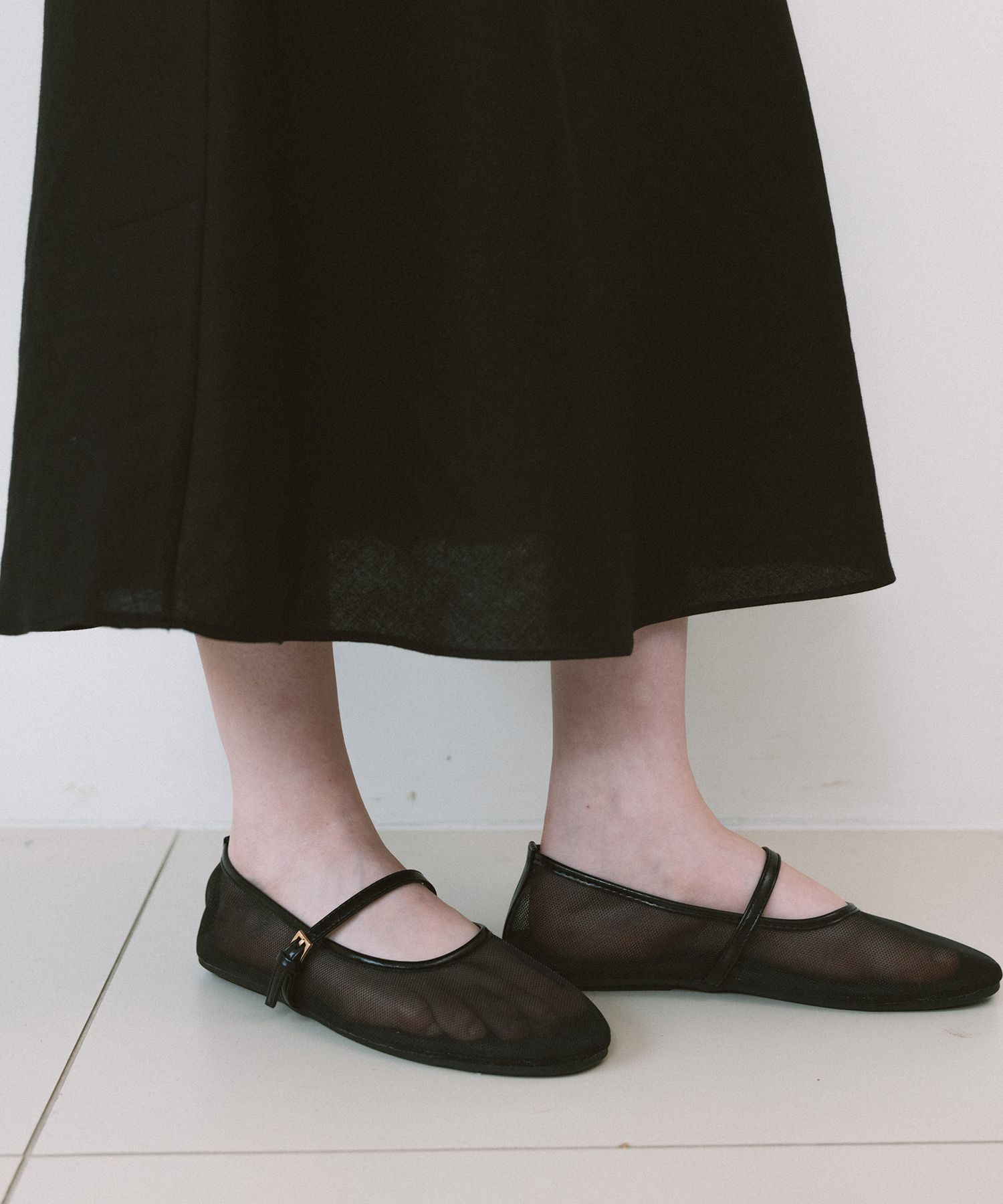 ★LAMINEZ★ Round Mesh Meryjane Black MUSINSA | LAMINEZ Round Mesh Mary Jane - Black