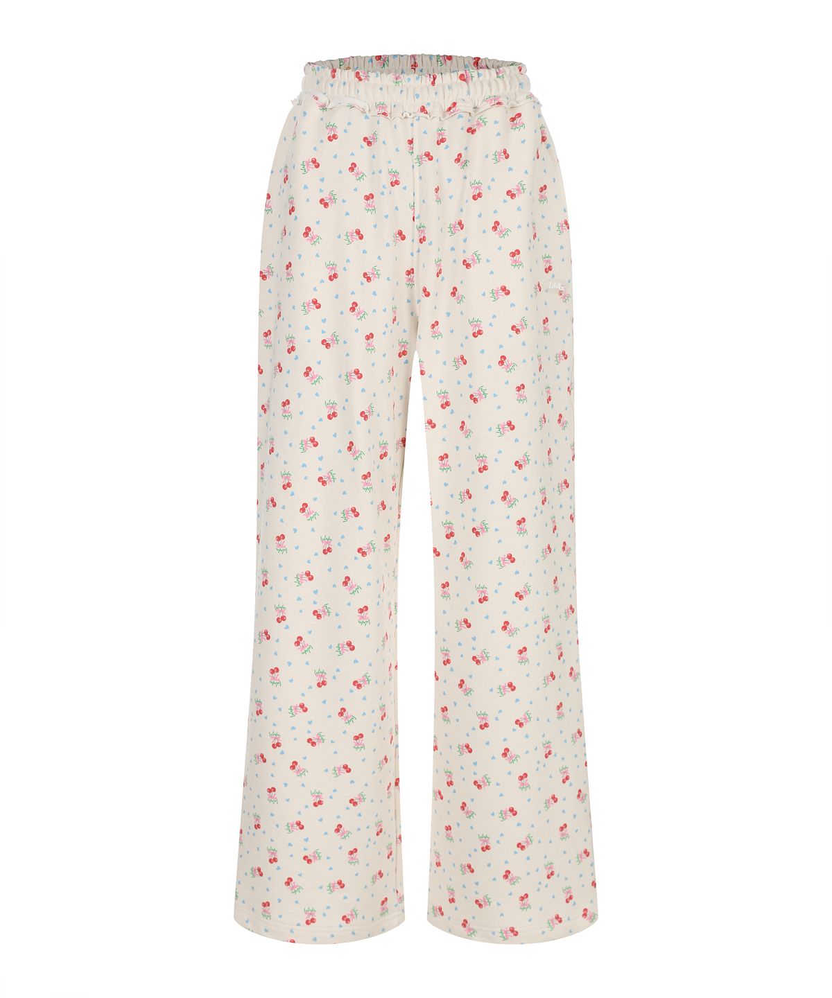 라라폭스(LALAFOX) CHERRY PATTERN SWEAT 프린트 스웻 팬츠 PANTS IVORY BR2CP005