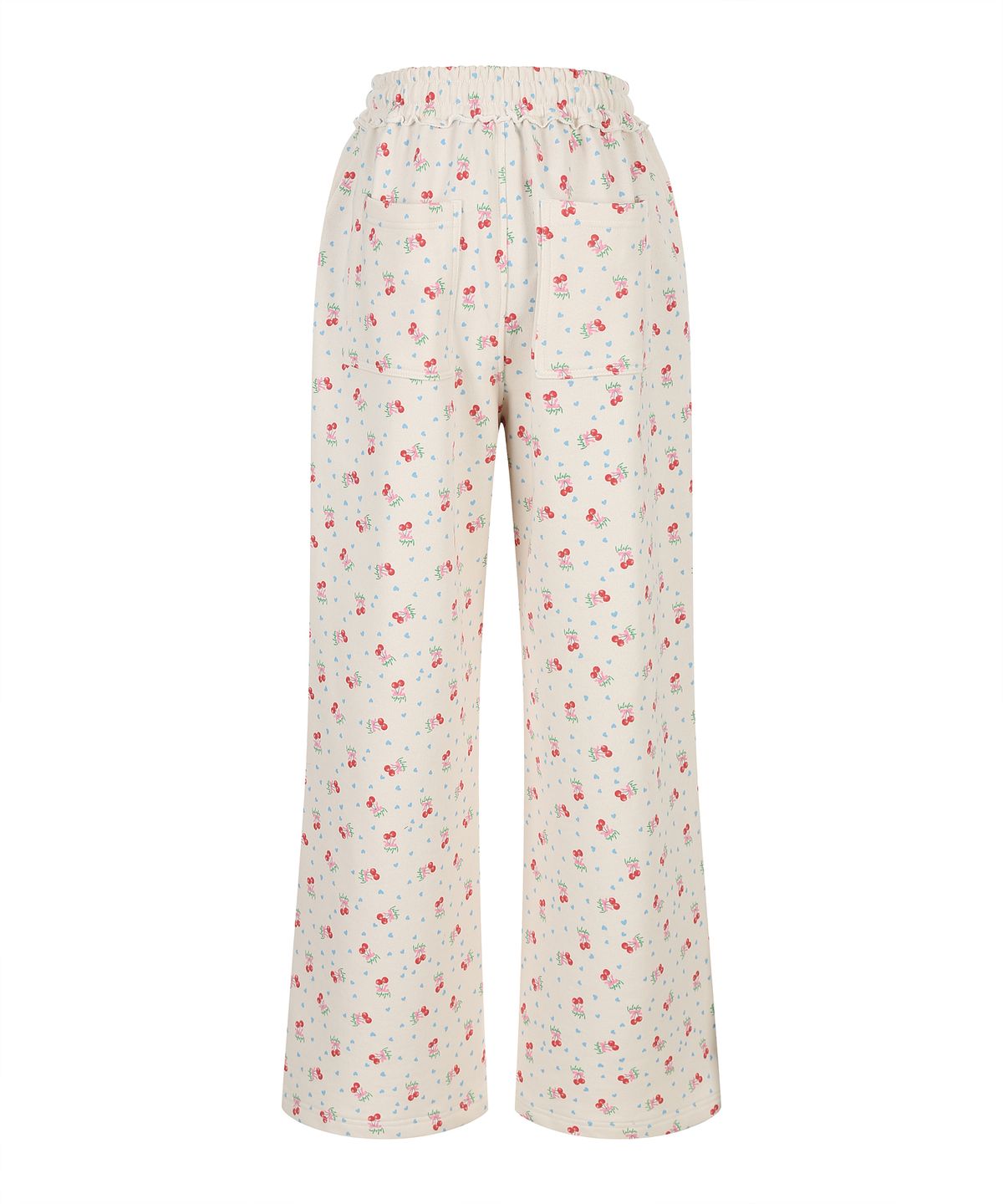 라라폭스(LALAFOX) CHERRY PATTERN SWEAT 프린트 스웻 팬츠 PANTS IVORY BR2CP005