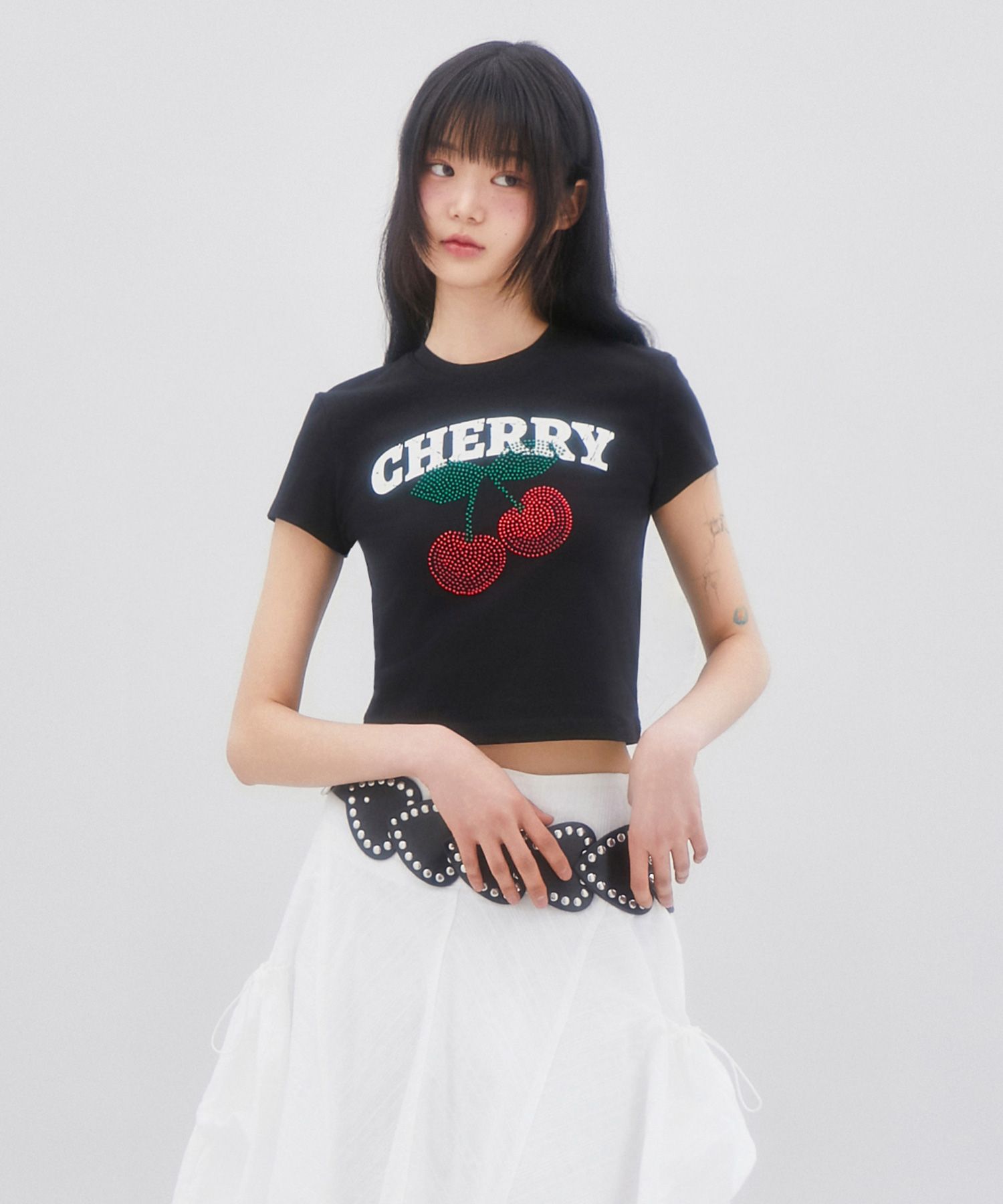 チェリー Tシャツ kidsハートチェリーTシャツ【期間限定価格】 | kids -outlet- | axes
