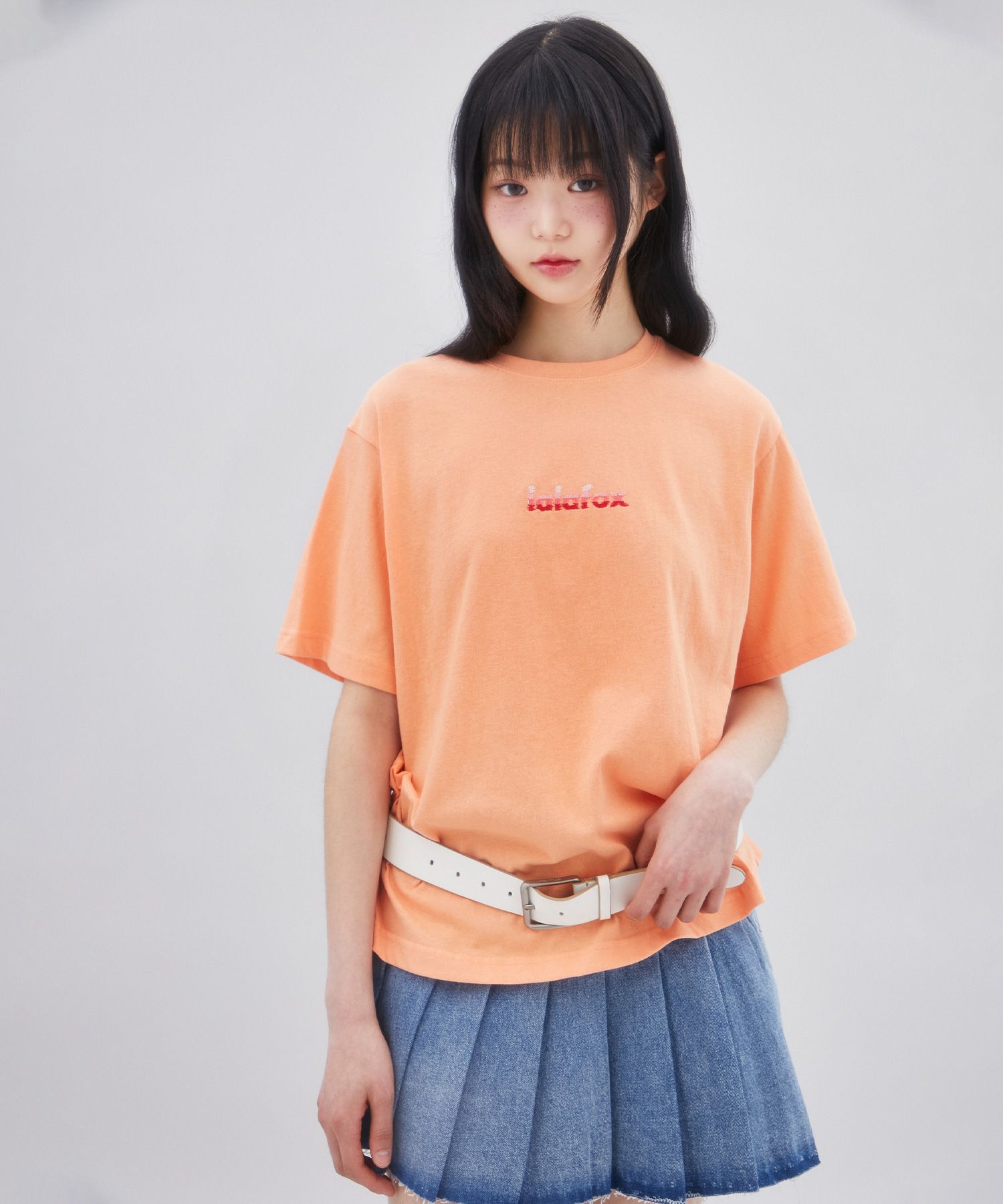 MUSINSA | LALAFOX LALA EMBROIDERED T-SHIRT Short Sleeve T