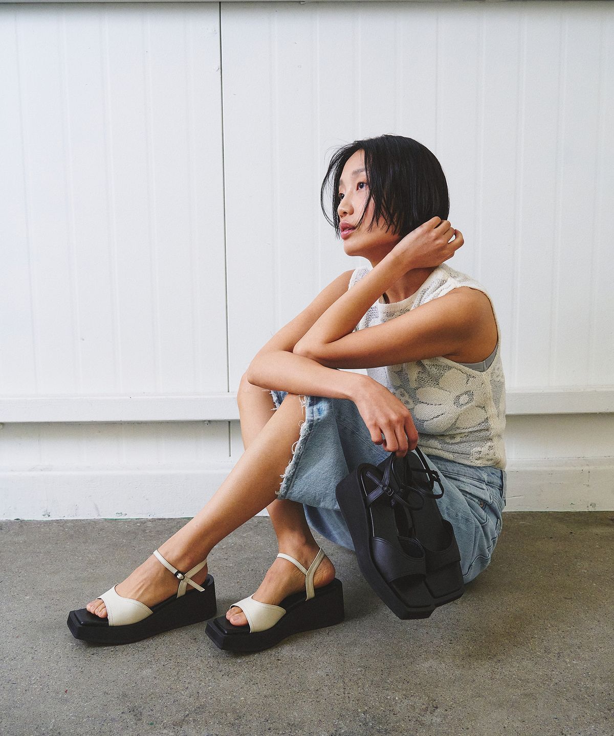 트윗비피(TWVP) Lian Platform Sandals LD  리안 플랫폼샌들 레더 25S83 (2colors)