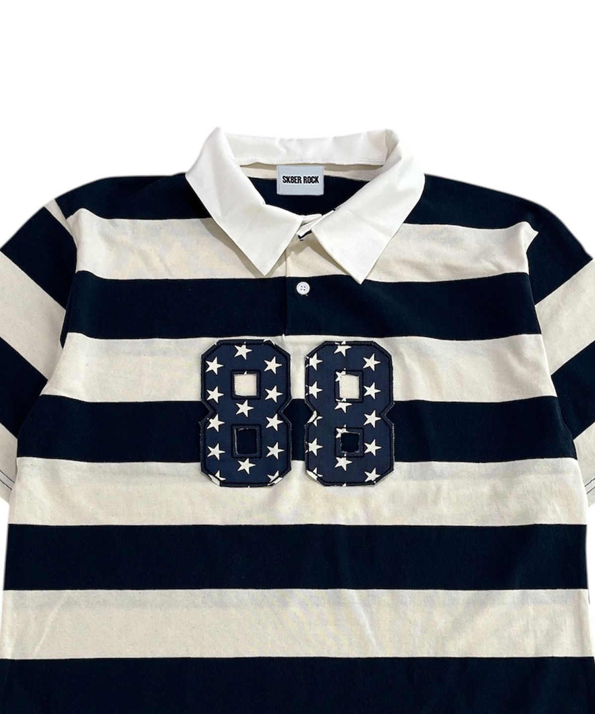 스케이터락(SK8ER ROCK) 88 Stripe Rugby Shirt ((ivory*navy))