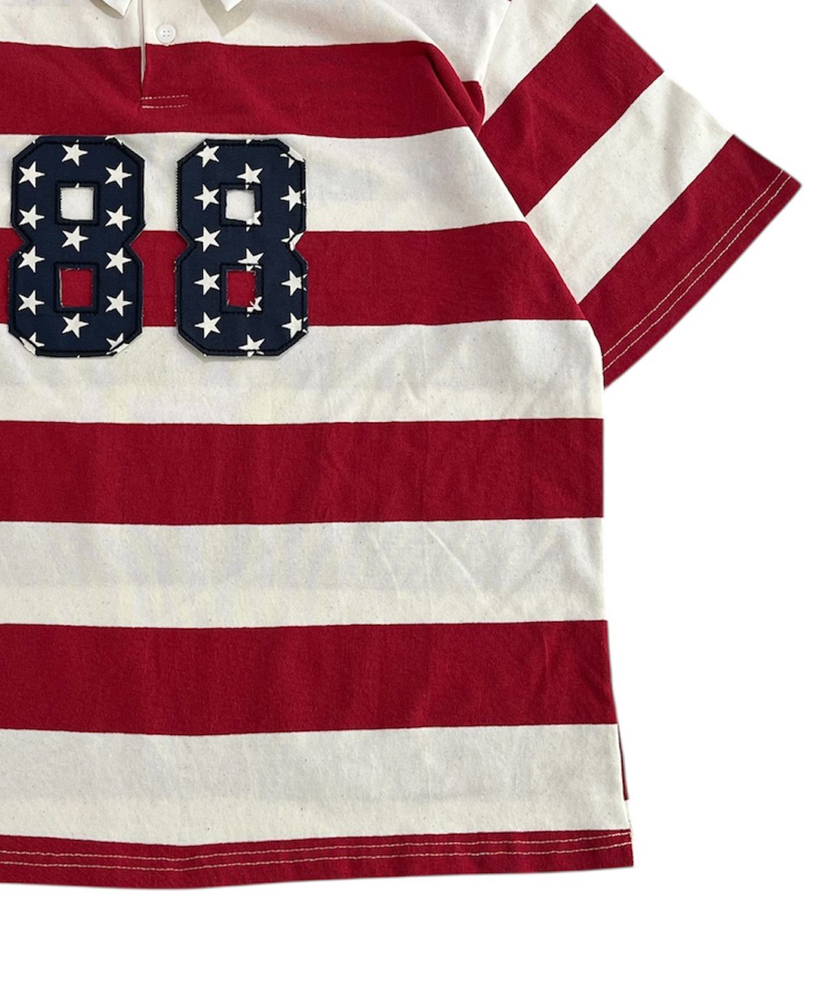 스케이터락(SK8ER ROCK) 88 Stripe Rugby Shirt ((ivory*red))