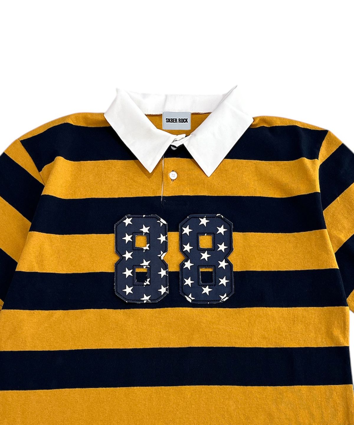 스케이터락(SK8ER ROCK) 88 Stripe Rugby Shirt ((mustard*navy))