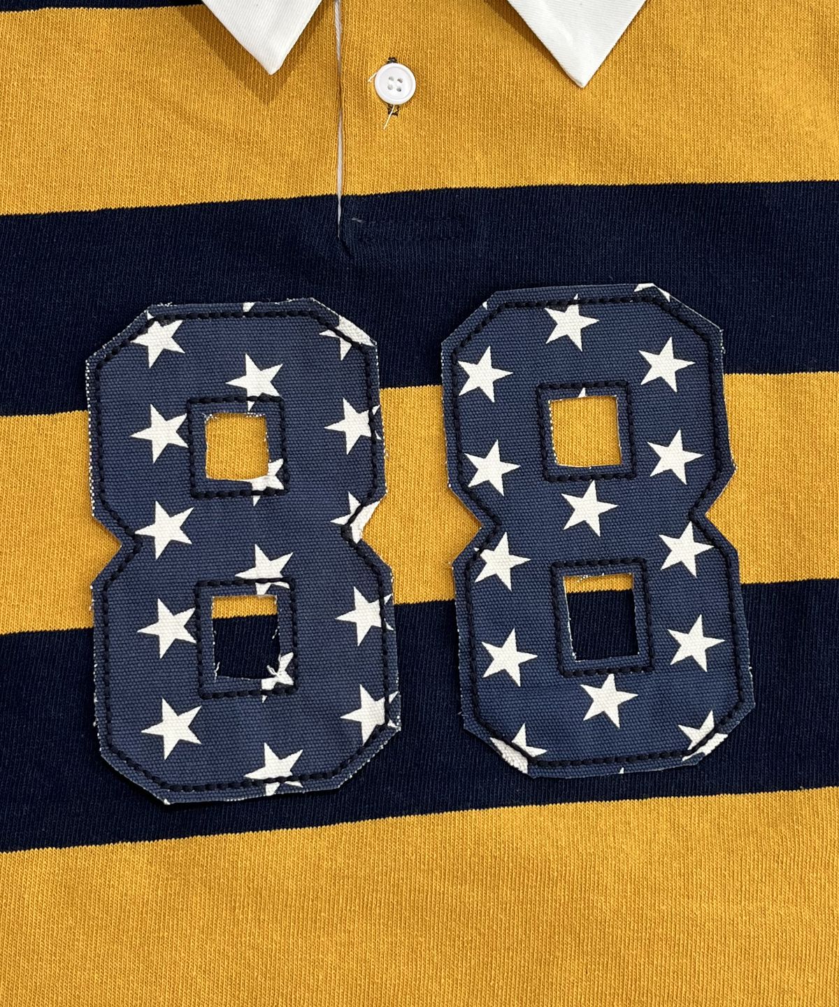스케이터락(SK8ER ROCK) 88 Stripe Rugby Shirt ((mustard*navy))