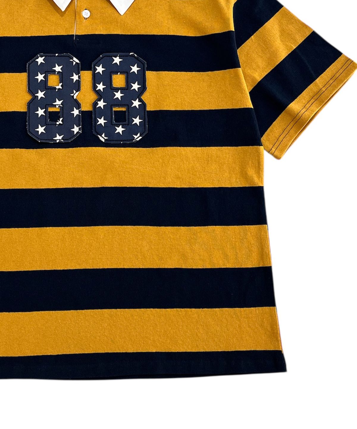 스케이터락(SK8ER ROCK) 88 Stripe Rugby Shirt ((mustard*navy))