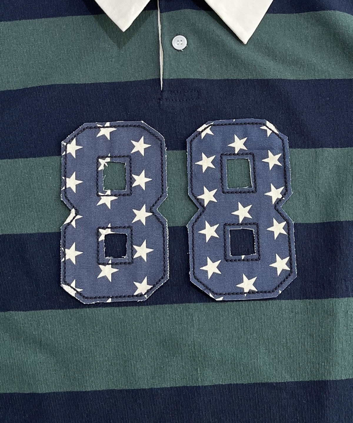 스케이터락(SK8ER ROCK) 88 Stripe Rugby Shirt ((d/green*navy))