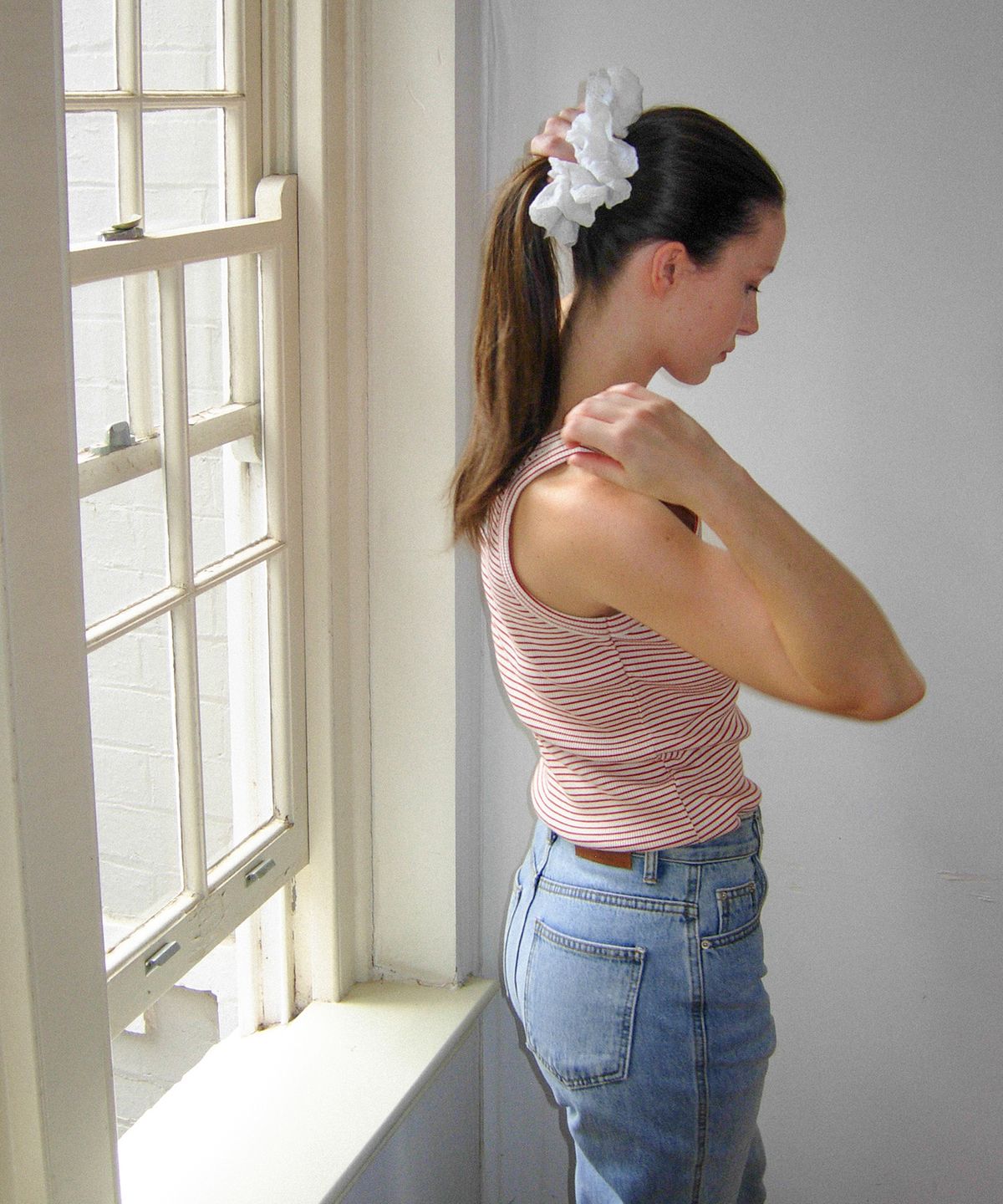 하케쉬(HACKESCH) Jasmin Scrunchie_White