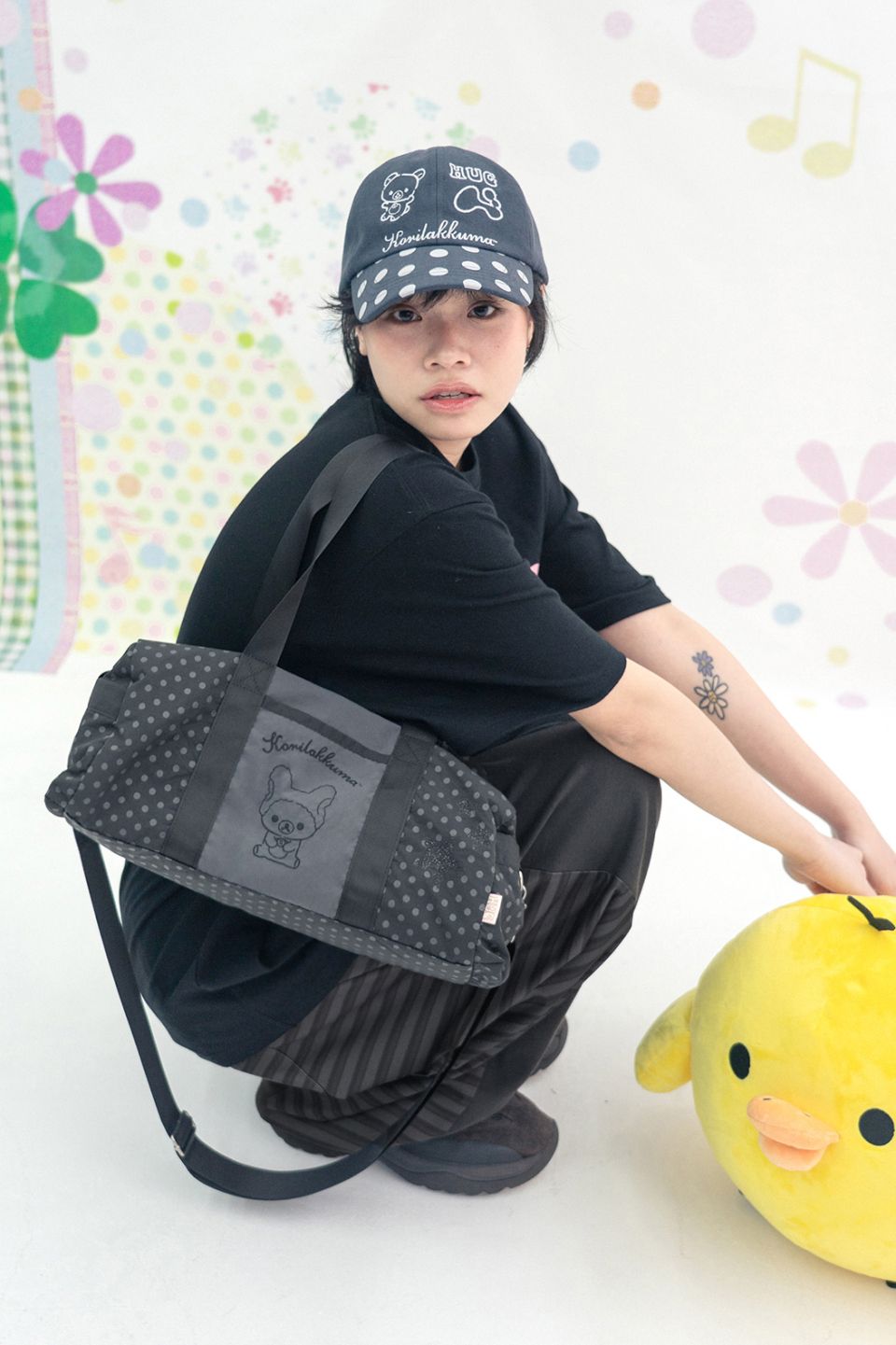 HUG YOUR SKIN) Korilakkuma multi duffle bag - 2col