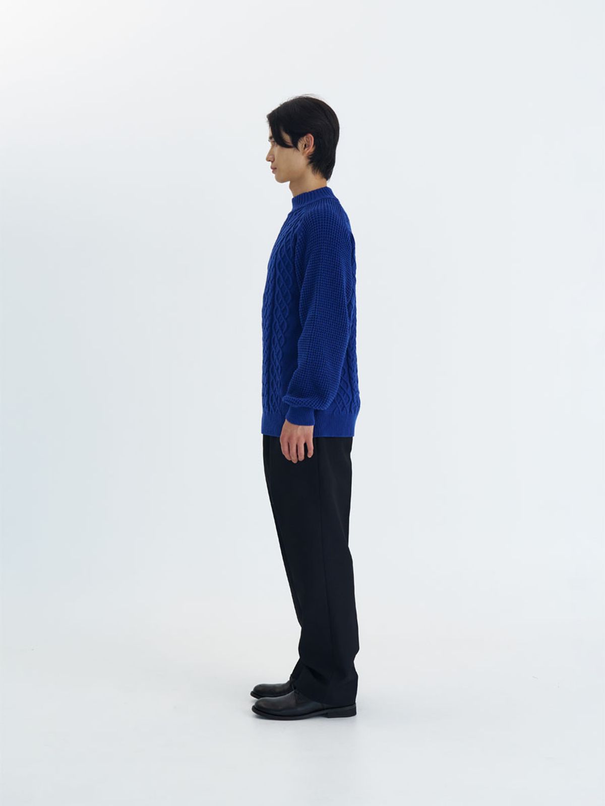 카니(CANNI) Cable Raglan Sewater (Blue)