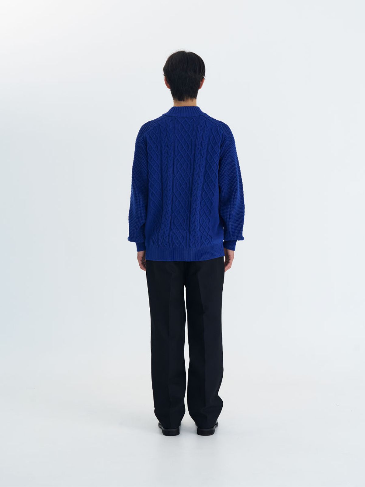 카니(CANNI) Cable Raglan Sewater (Blue)