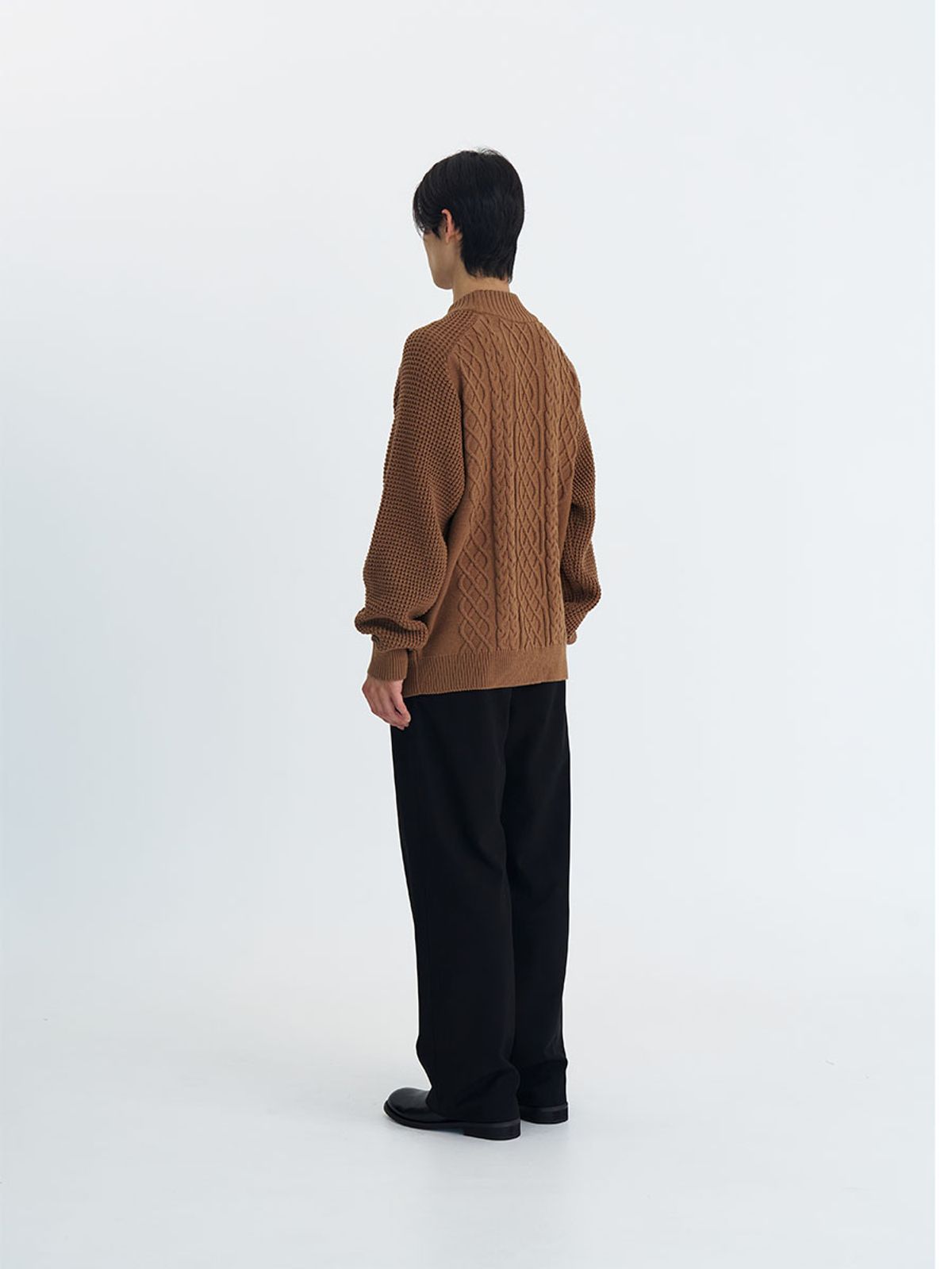 카니(CANNI) Cable Raglan Sewater (Camel)