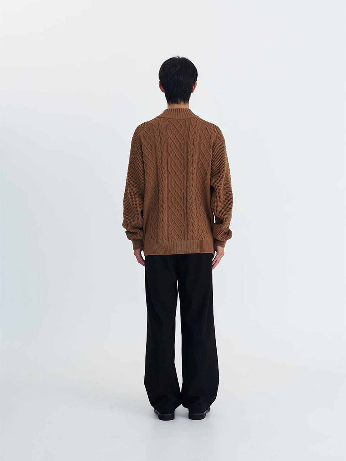 카니(CANNI) Cable Raglan Sewater (Camel)