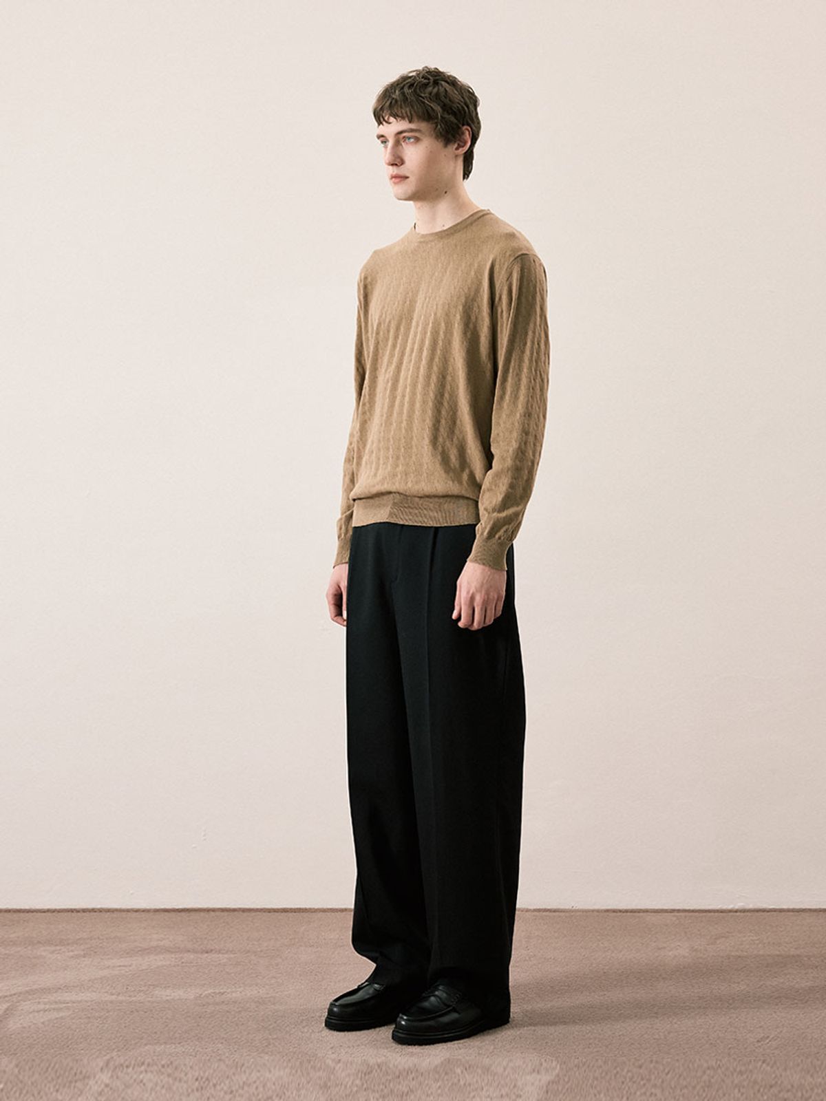 카니(CANNI) WOOL 2 TUCK STRAIGHT PANTS