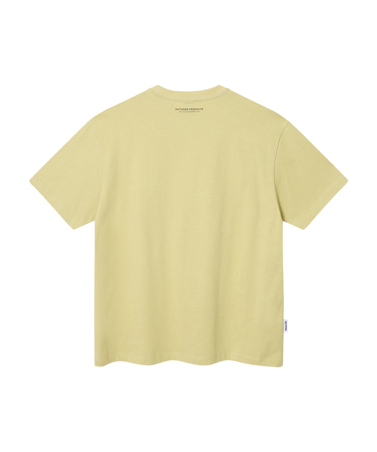 아웃도어 프로덕츠(OUTDOOR PRODUCTS) FLOWER LOGO PRINT HALF SLEEVES (YELLOW GREEN)