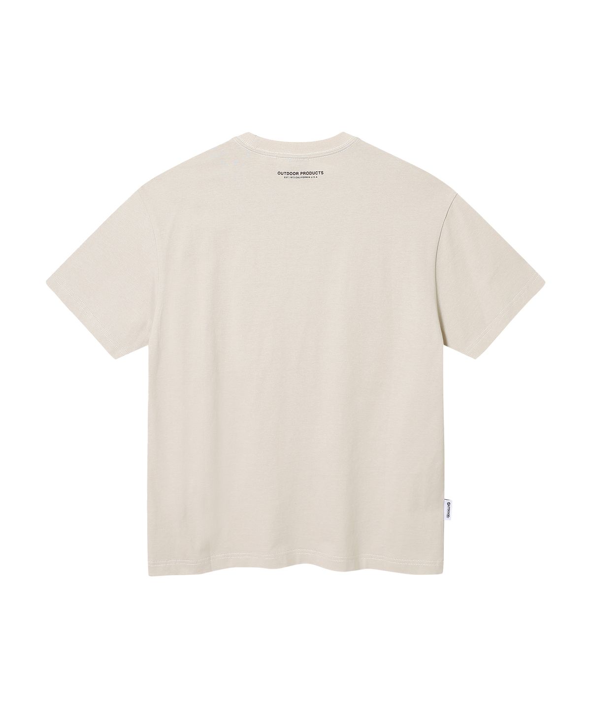 아웃도어 프로덕츠(OUTDOOR PRODUCTS) FLOWER LOGO PRINT HALF SLEEVES (BEIGE)