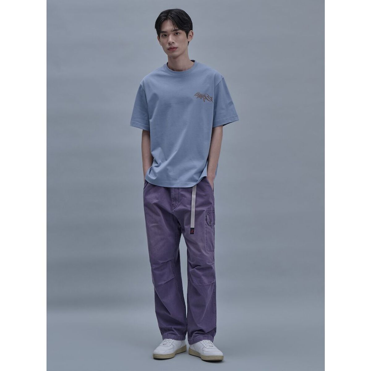 시프트지(SHIFT.G) SHIFT Graphic Round Tshirt  Sky Blue