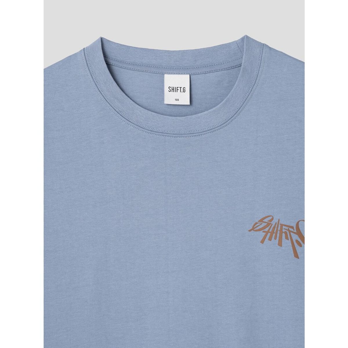 시프트지(SHIFT.G) SHIFT Graphic Round Tshirt  Sky Blue