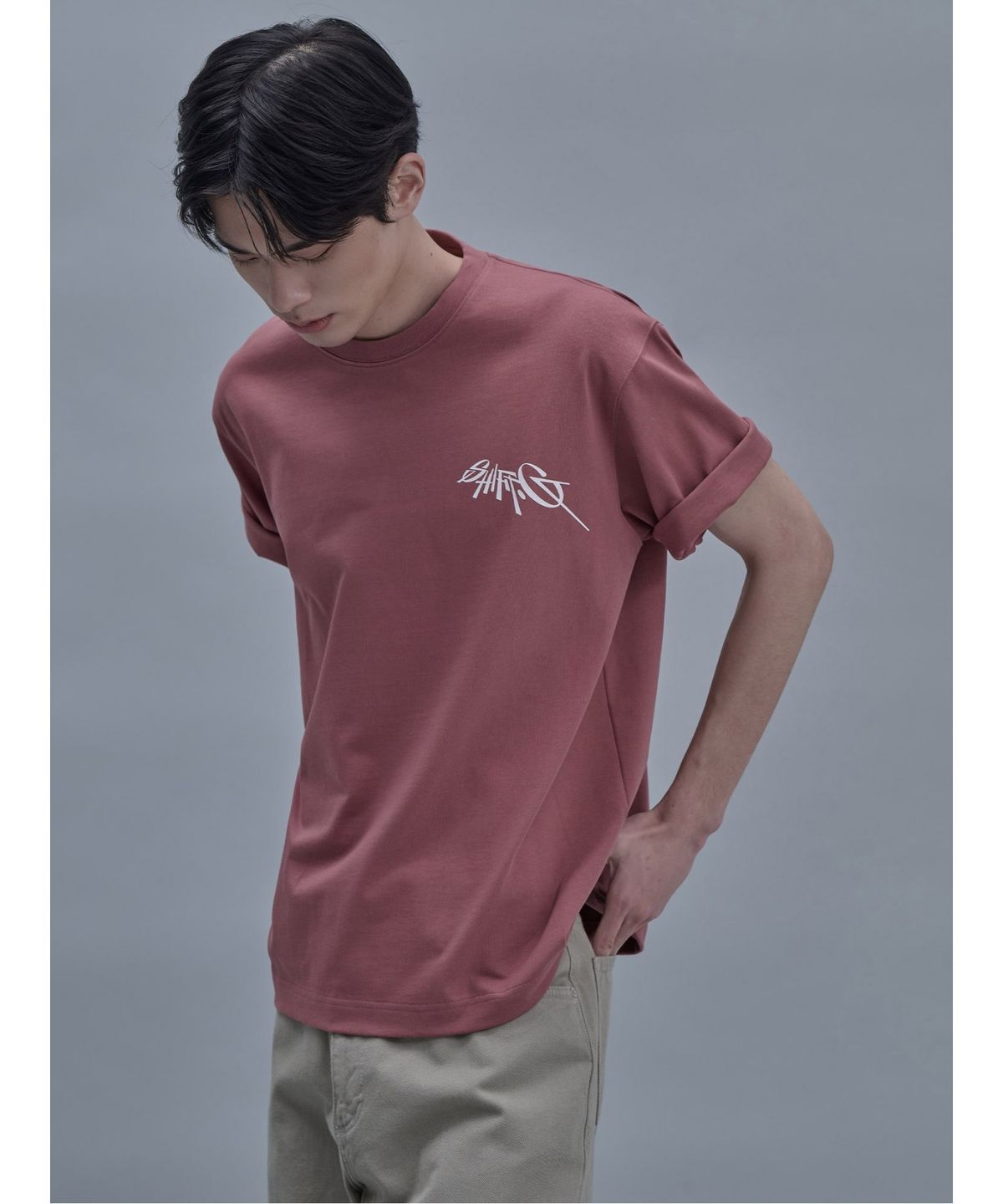 시프트지(SHIFT.G) SHIFT Graphic Round Tshirt  Pink