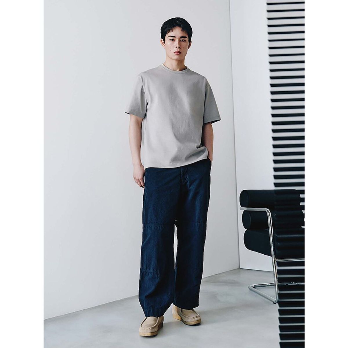 시프트지(SHIFT.G) SHIFT Graphic Round Tshirt  Grey