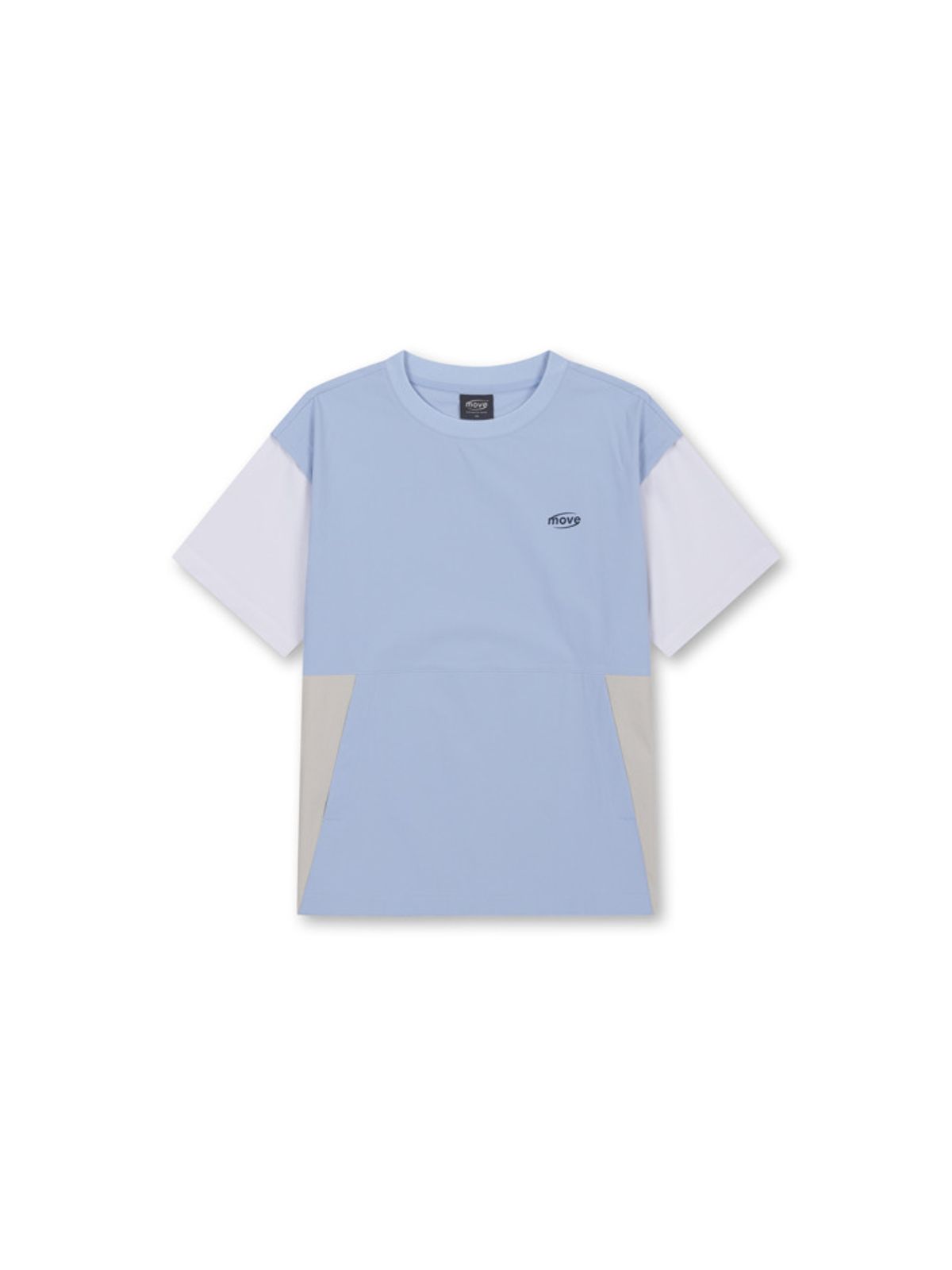 폴햄키즈(POLHAM KIDS) 공용) 무브 화섬 소매 레이어드 반팔티_PKF2TS3512