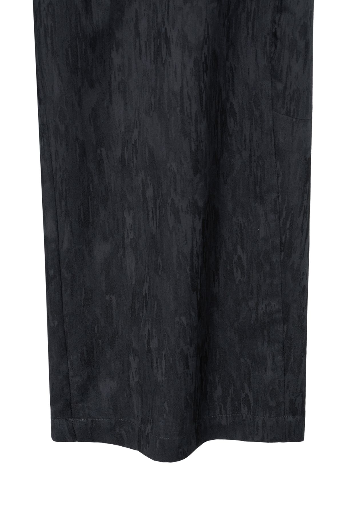 해칭룸(HATCHINGROOM) Wide Curve Trousers Jacquard Blue Charcoal