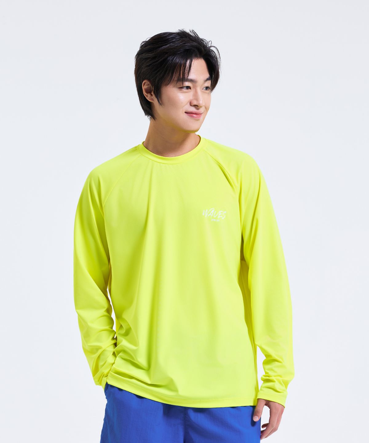 밸롭(BALLOP) 남녀공용 스파클 롱슬리브 래쉬가드 네온