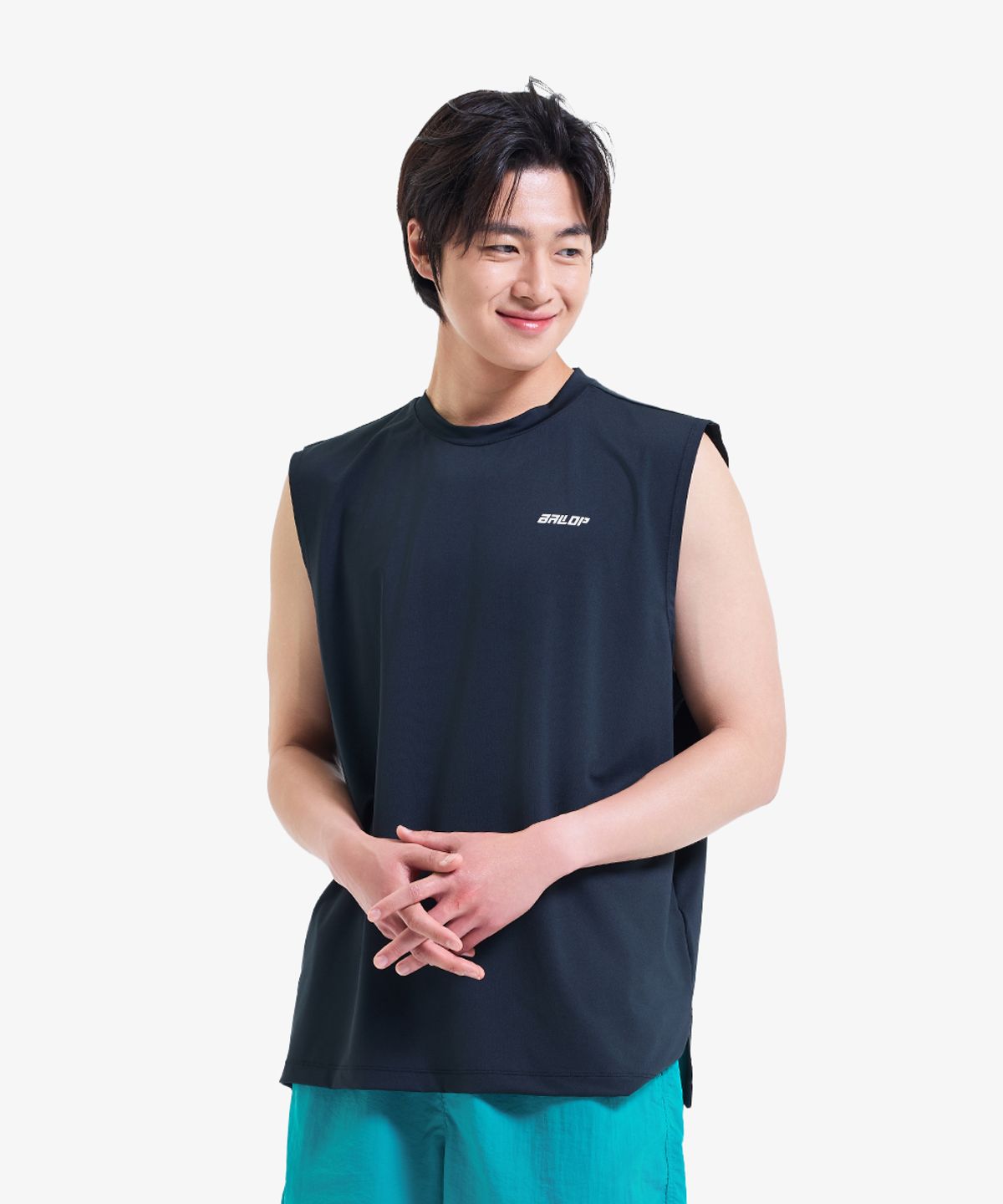 밸롭(BALLOP) 라인업 슬리브리스 래쉬가드 블랙