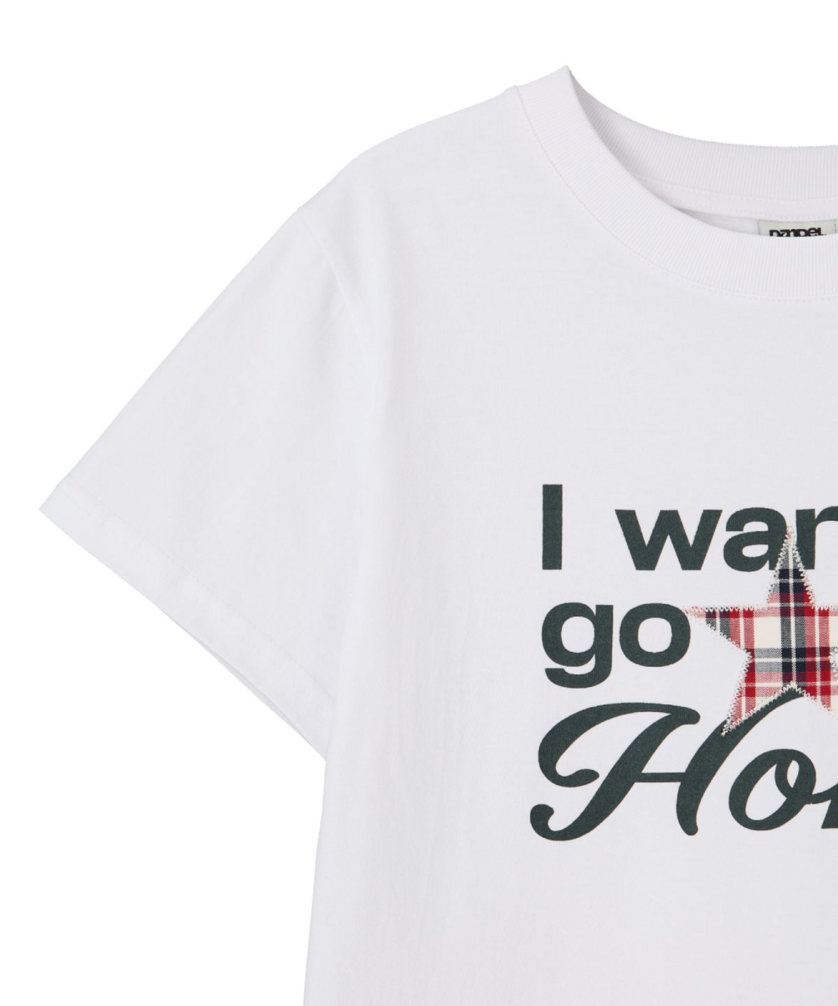 단델(DANDEL) DD home star applique tee (WHITE)