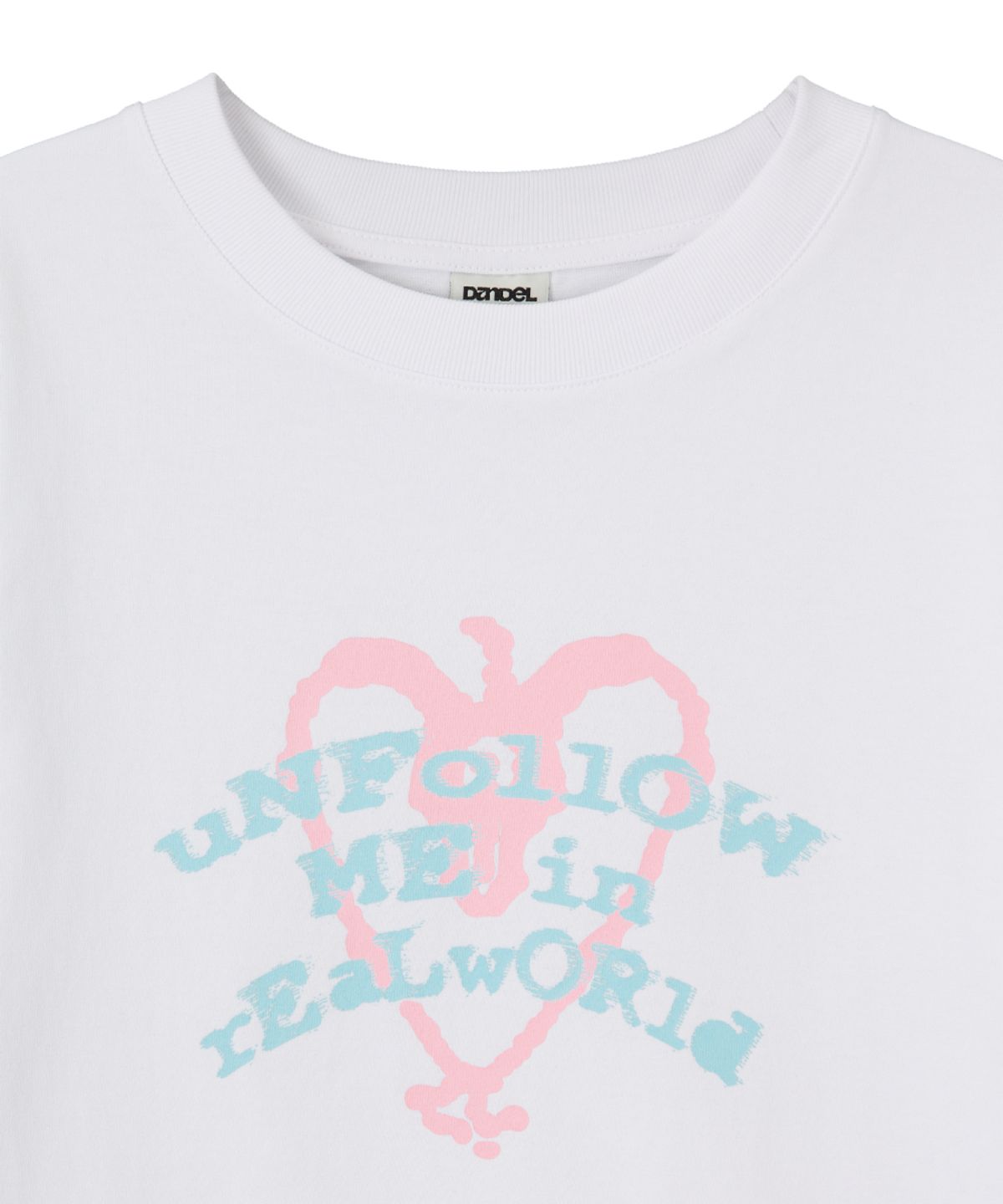 단델(DANDEL) DD unfollow me tee (WHITE)