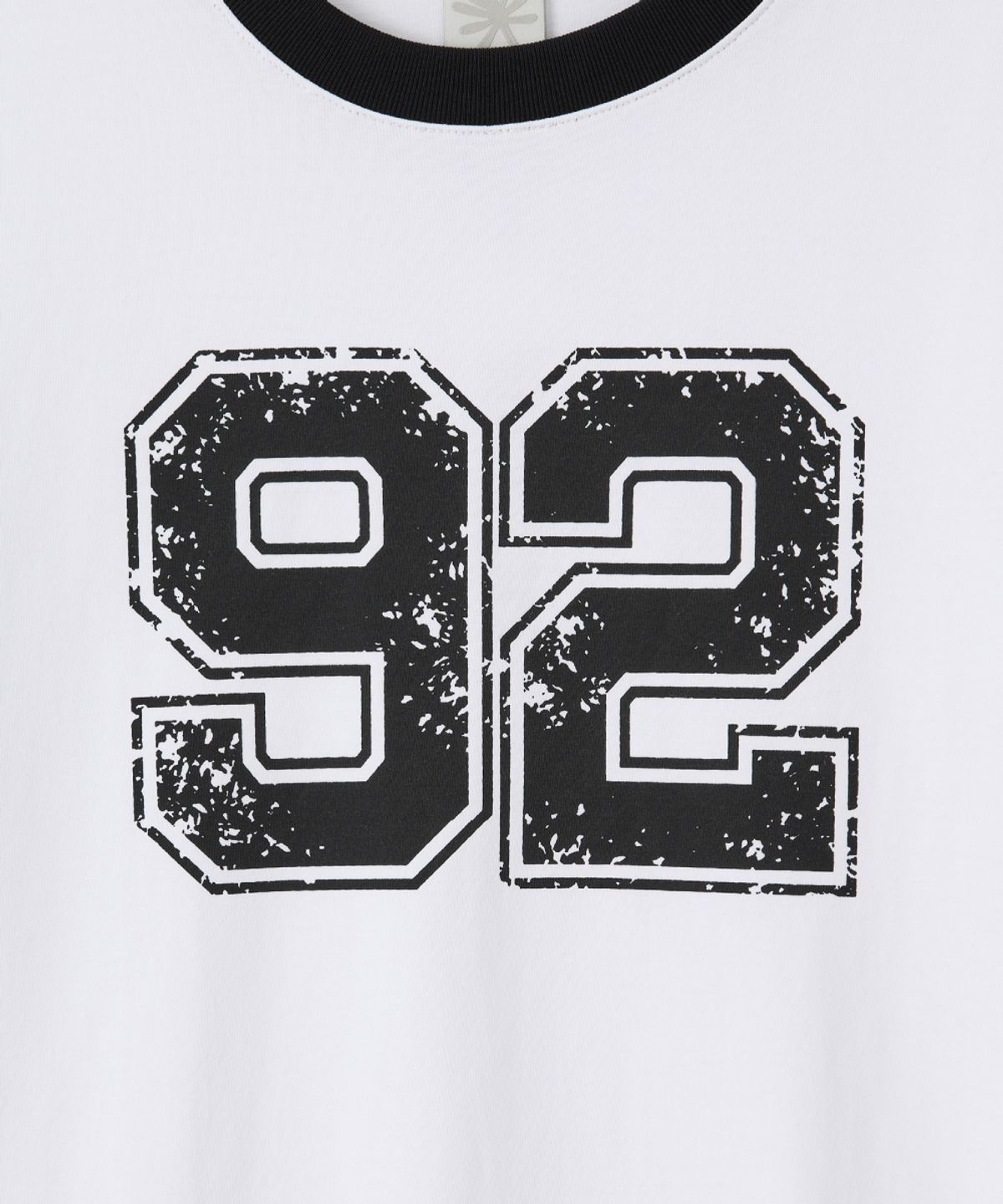 단델(DANDEL) DD 92 cracked ringer tee (WHITE)