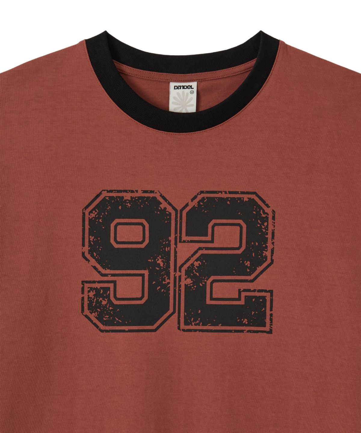 단델(DANDEL) DD 92 cracked ringer tee (RED)