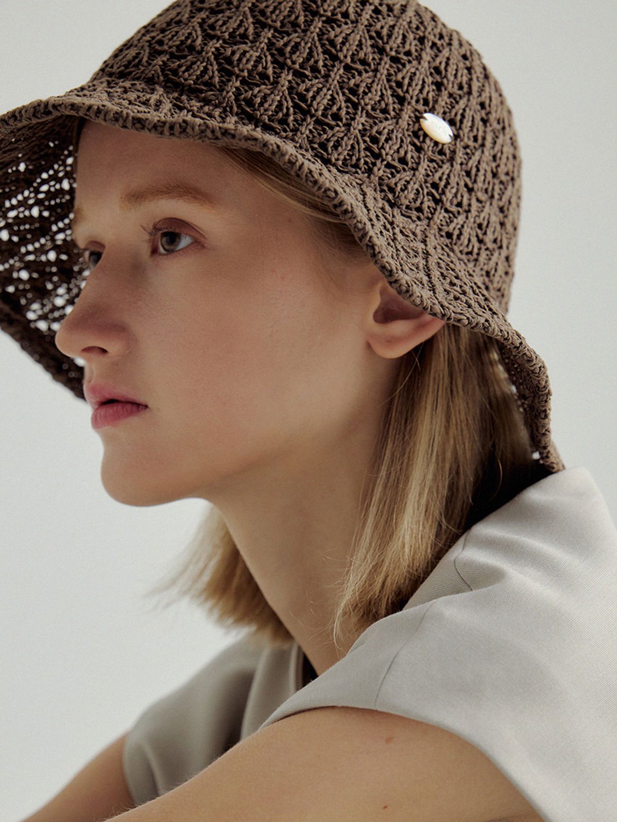 메르헨(MERCHEN) Cliff wave bucket hat_3color