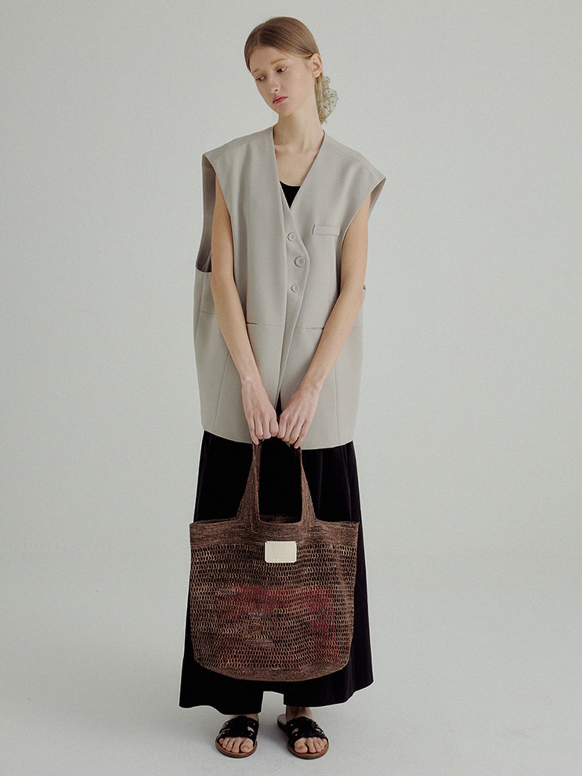 메르헨(MERCHEN) Evotte raffia bag_3color