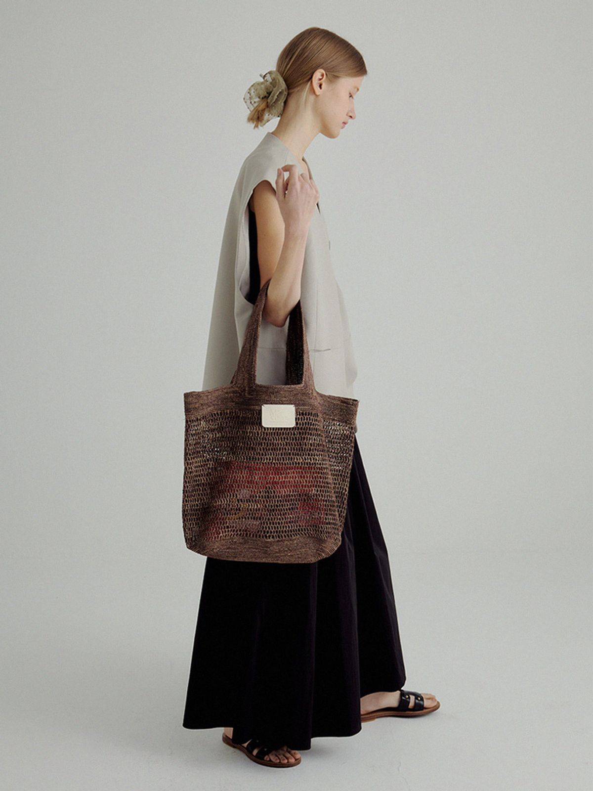 메르헨(MERCHEN) Evotte raffia bag_3color