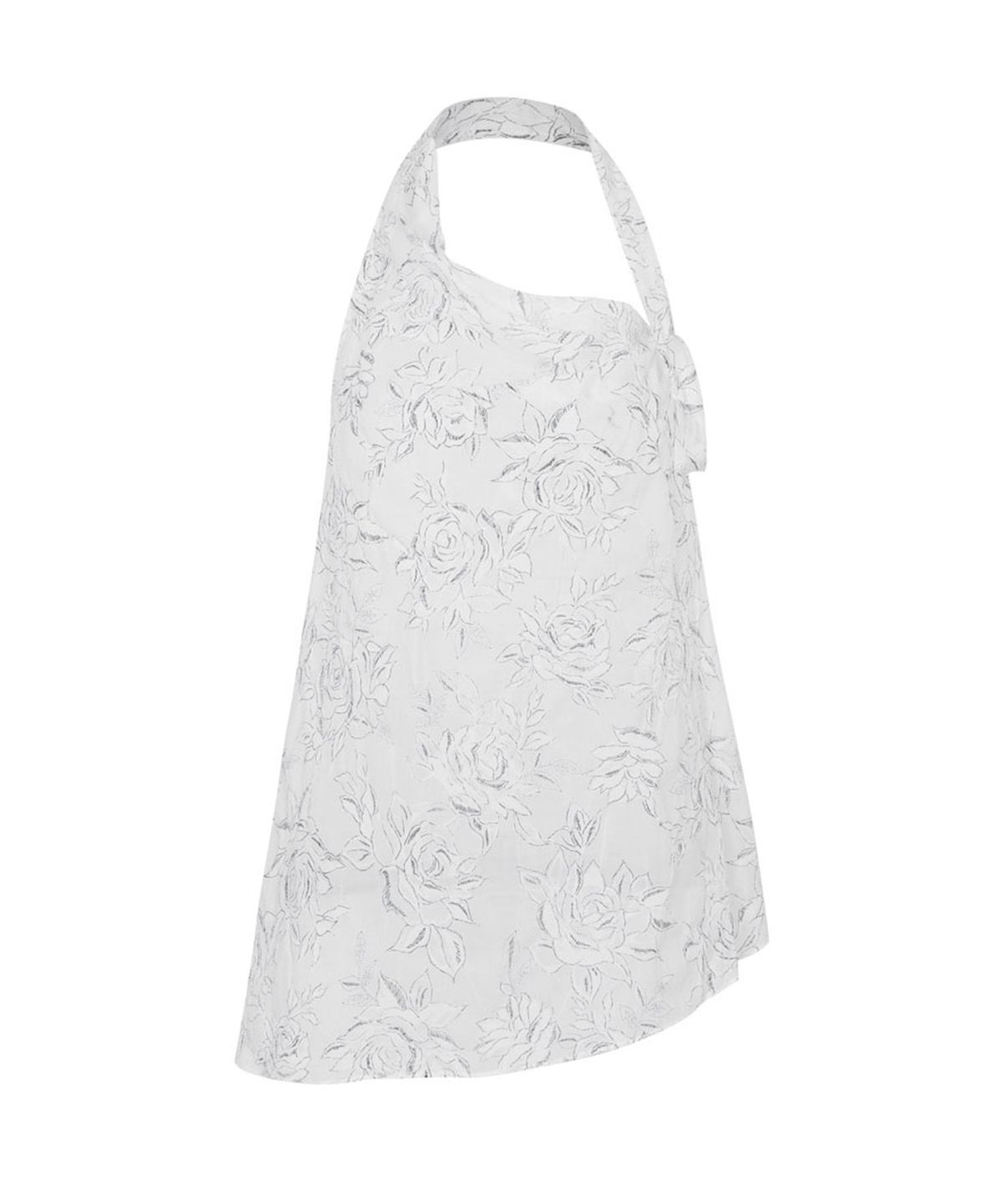 루루서울(LOULOUSEOUL) Draping Floral Halter Top (White)
