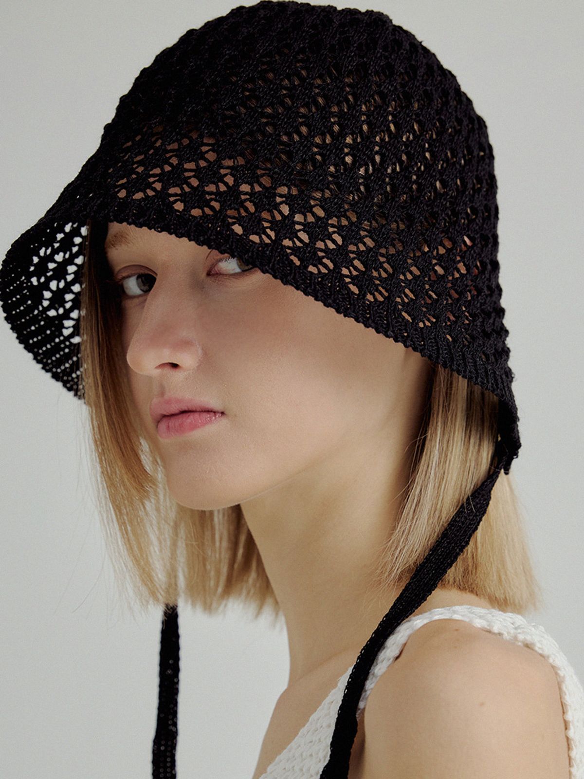 메르헨(MERCHEN) Lasa punching bonnet hat_3color
