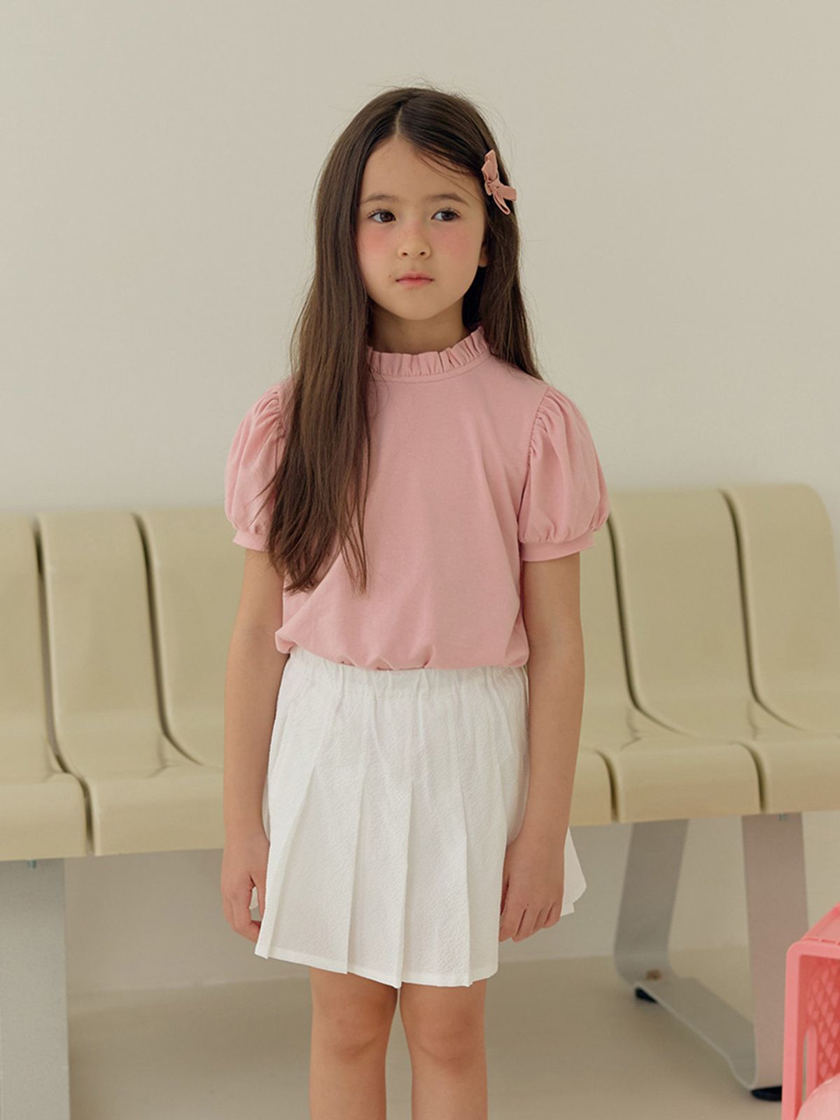 베베테일러(BEBETAILOR) 시어서커 플리츠 스커트