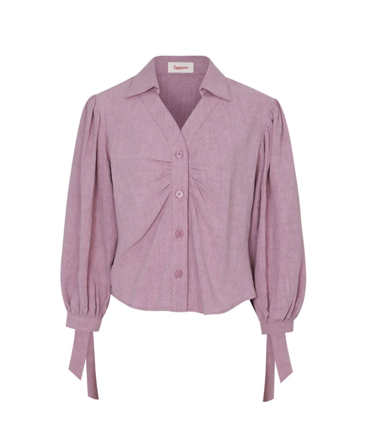 루루서울(LOULOUSEOUL) Wrinkle Puff Blouse (Purple)