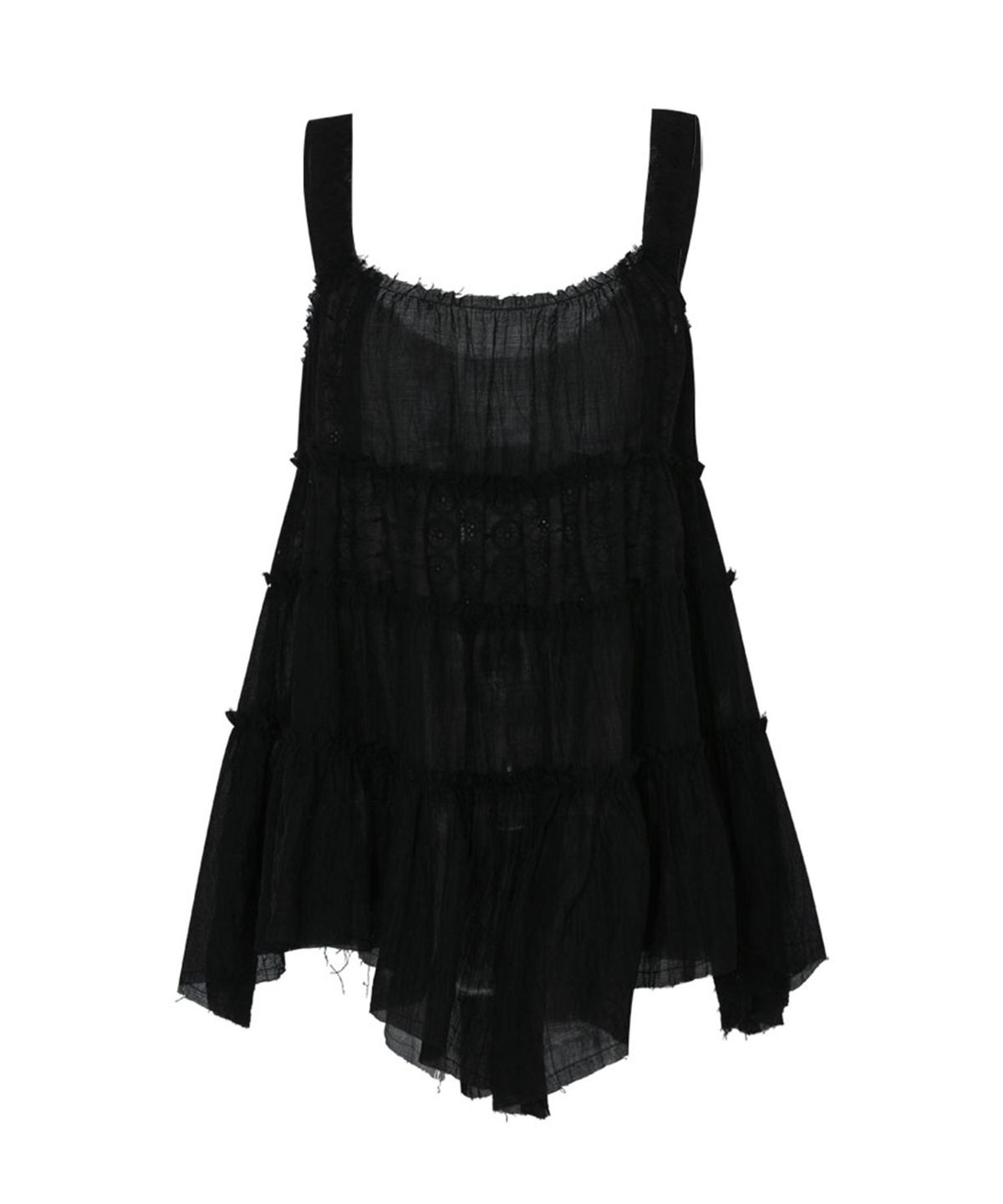 루루서울(LOULOUSEOUL) Swan Lace Blouse (Black)