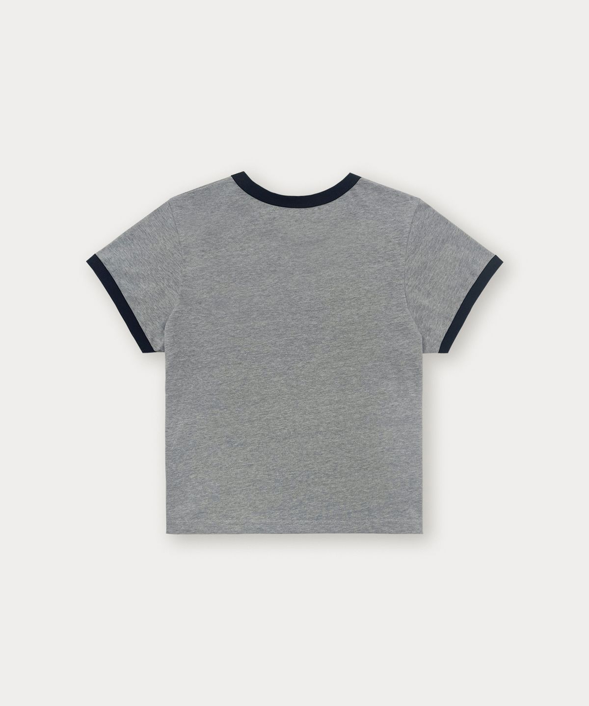 썸웨어버터(SOMEWHEREBUTTER) Wave Logo Ringer Top - Grey(Black)