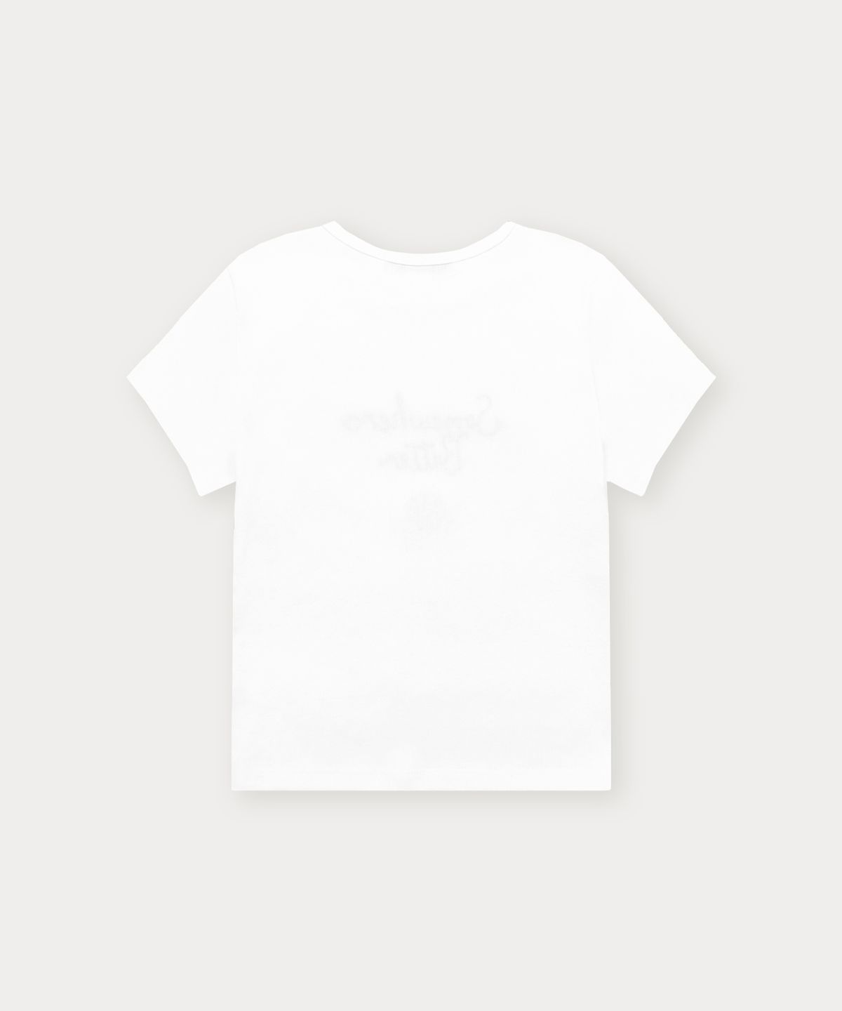 썸웨어버터(SOMEWHEREBUTTER) Boucle Shell Logo Top - Ivory