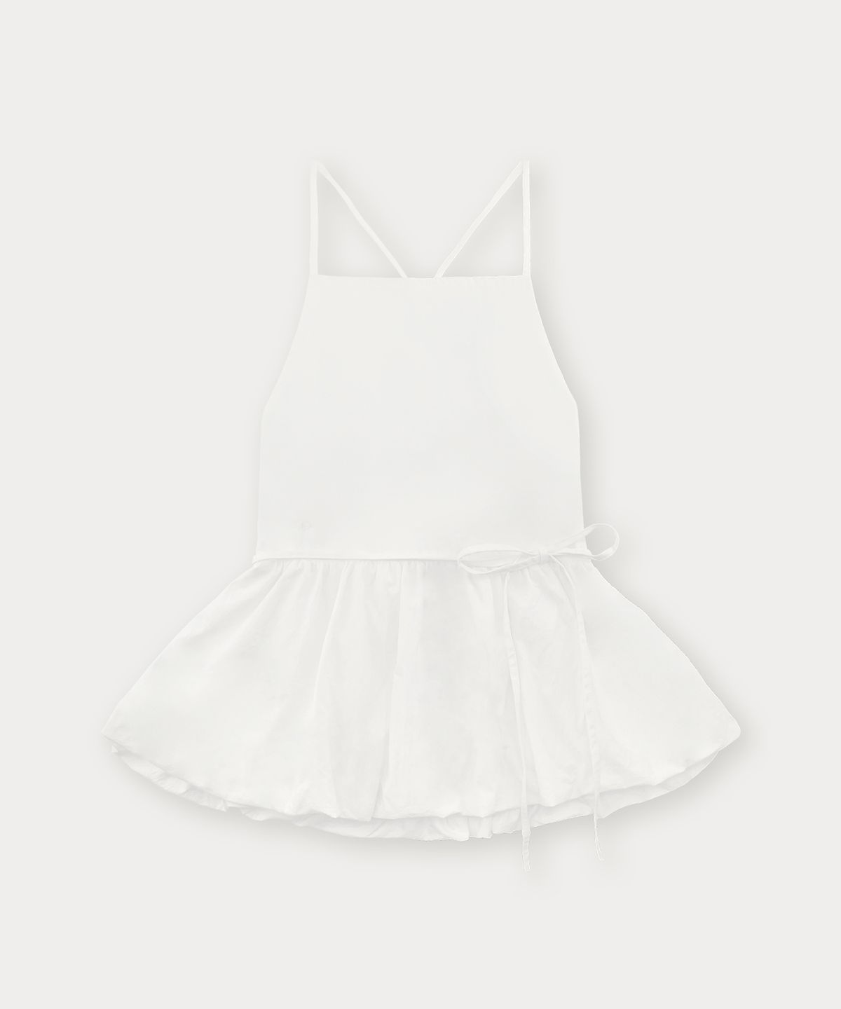 썸웨어버터(SOMEWHEREBUTTER) Balloon Back Strap Top - Ivory