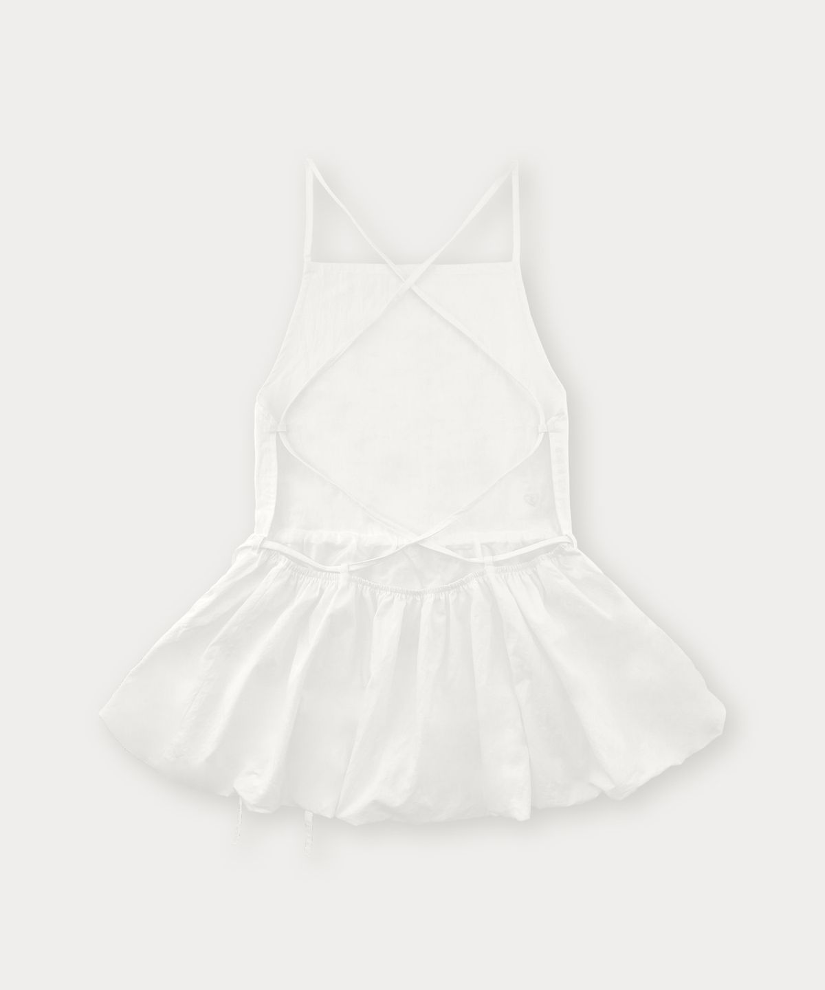 썸웨어버터(SOMEWHEREBUTTER) Balloon Back Strap Top - Ivory