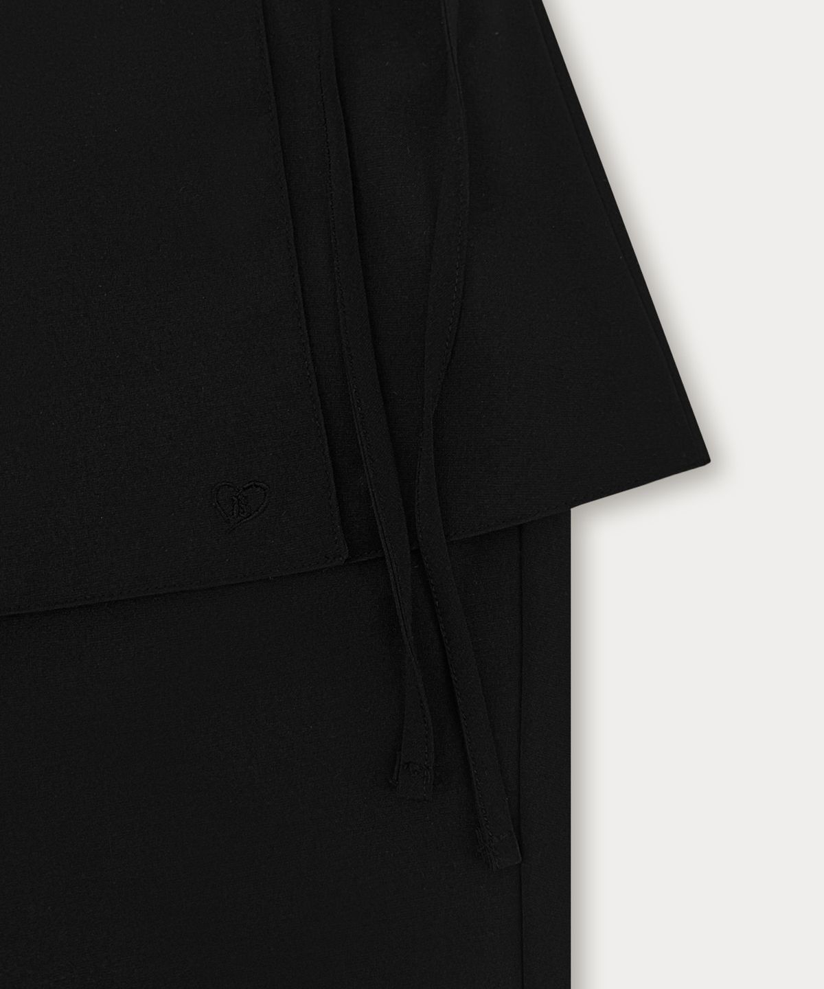 썸웨어버터(SOMEWHEREBUTTER) Biker Layered Skirt Pants - Black