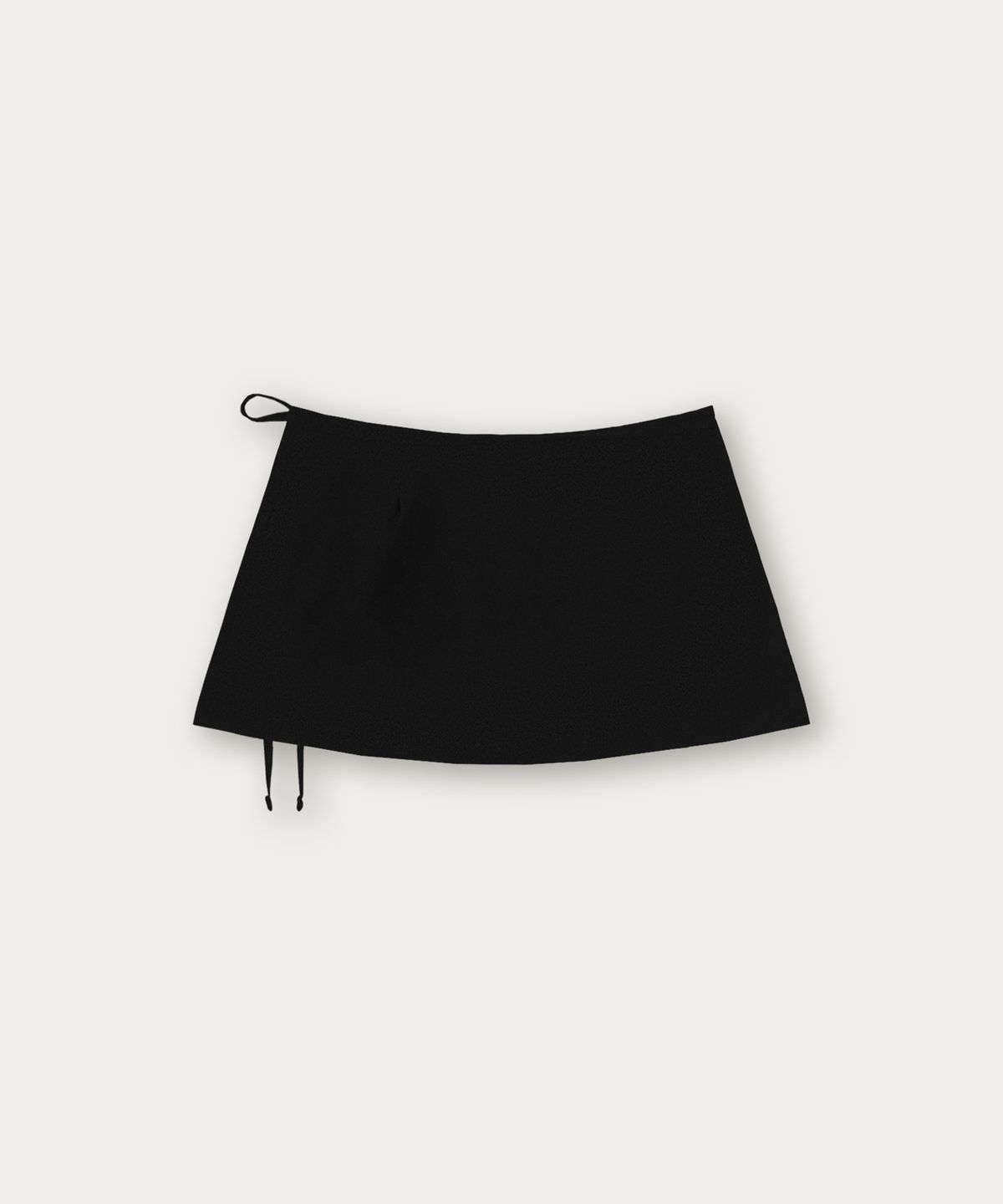 썸웨어버터(SOMEWHEREBUTTER) Biker Layered Skirt Pants - Black
