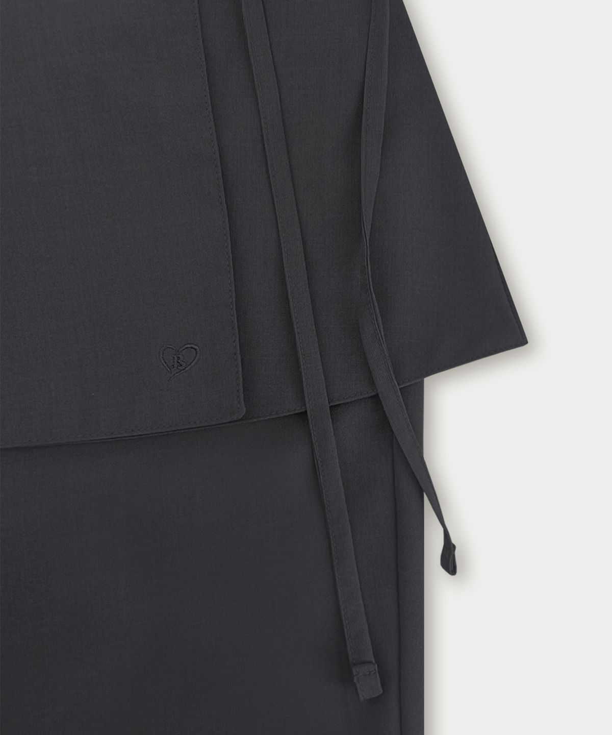 썸웨어버터(SOMEWHEREBUTTER) Biker Layered Skirt Pants - Charcoal