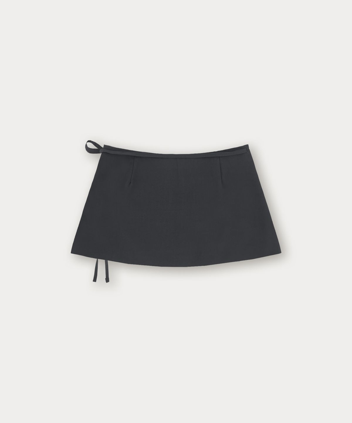 썸웨어버터(SOMEWHEREBUTTER) Biker Layered Skirt Pants - Charcoal