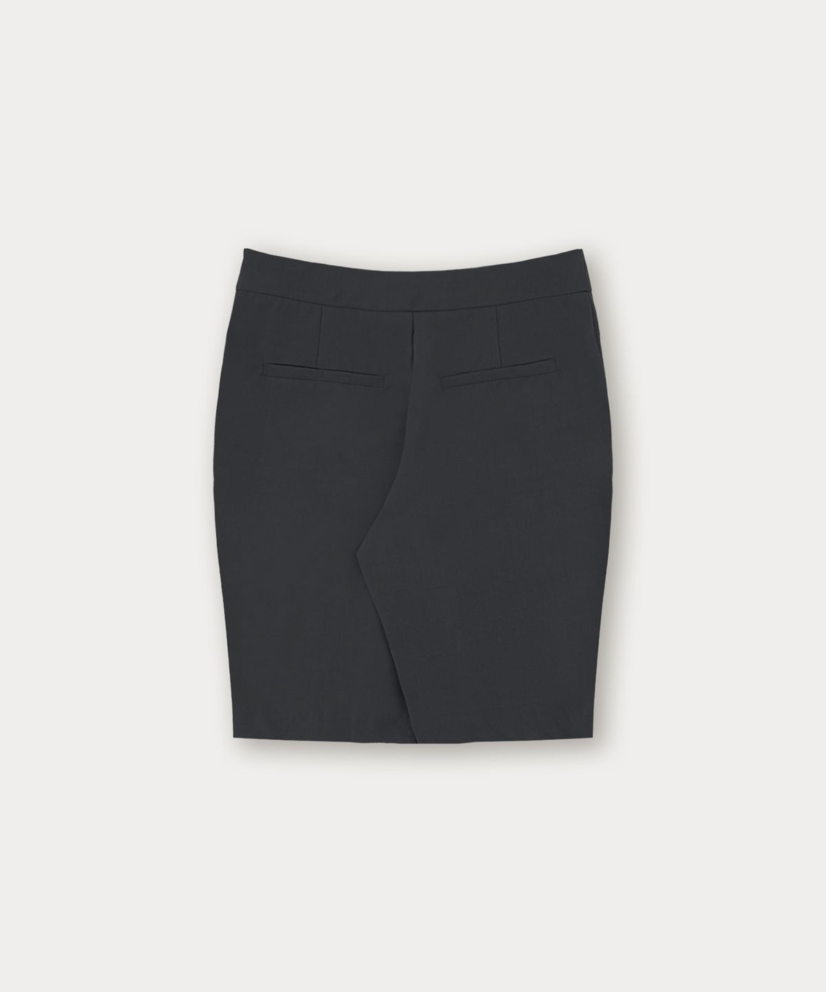 썸웨어버터(SOMEWHEREBUTTER) Biker Layered Skirt Pants - Charcoal